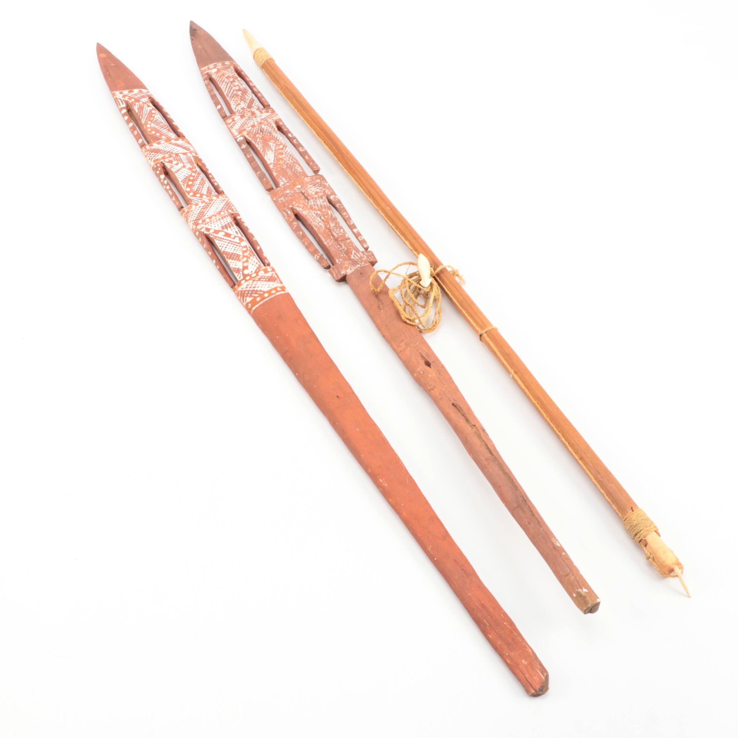 Aboriginal Style Carved Spear Throwers