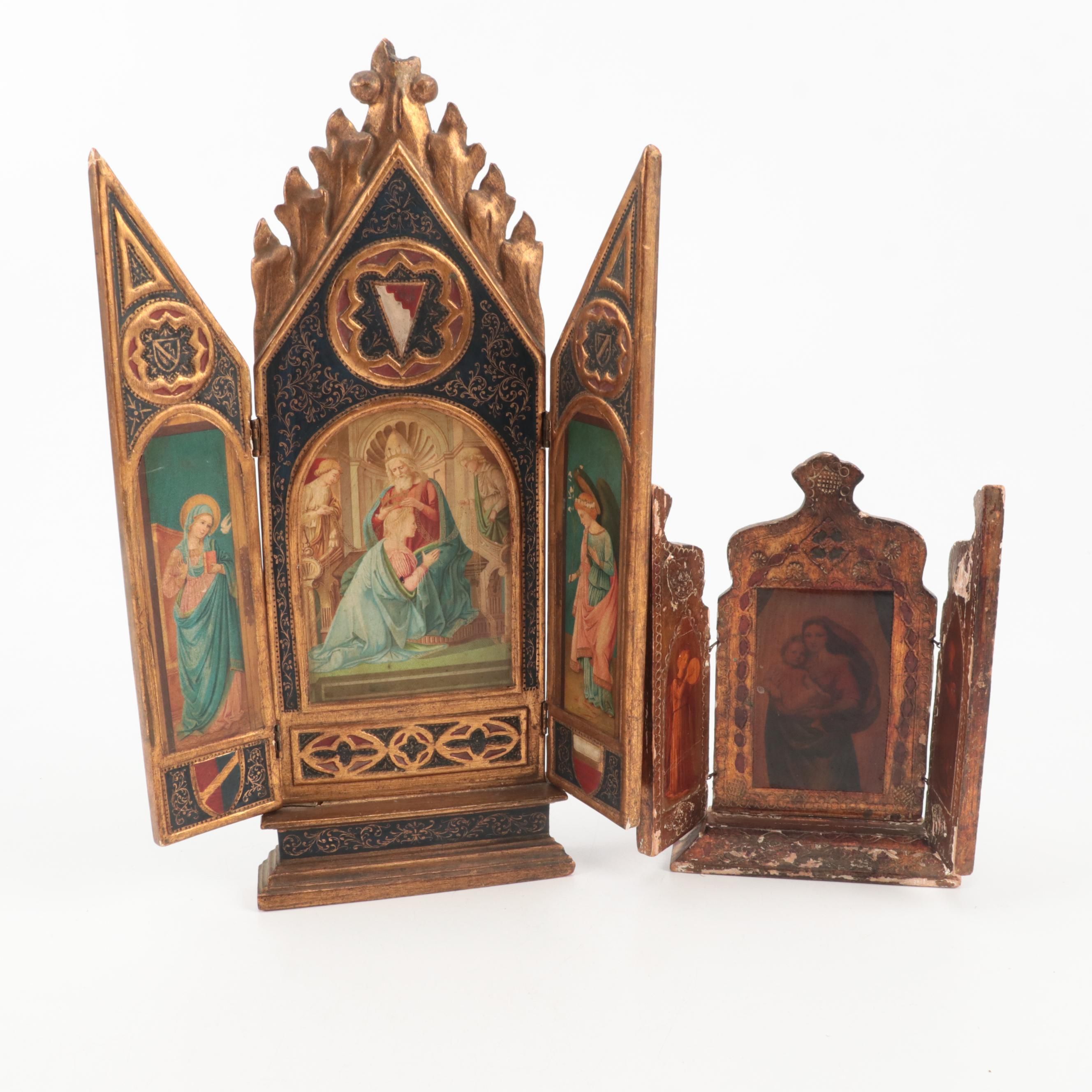 Chromolithograph Christian Retablo and More