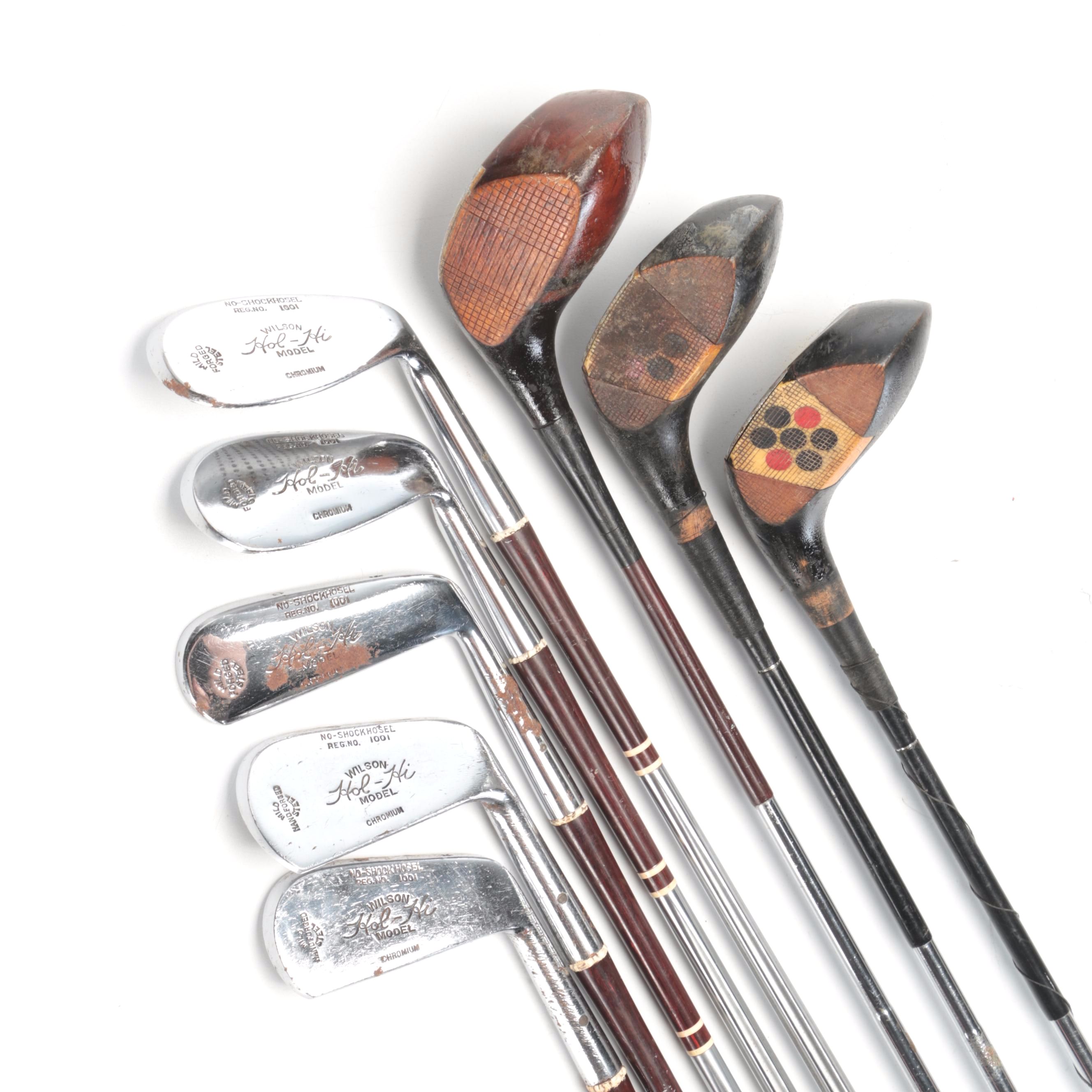 Vintage Wilson Hol-Hi Model Golf Clubs
