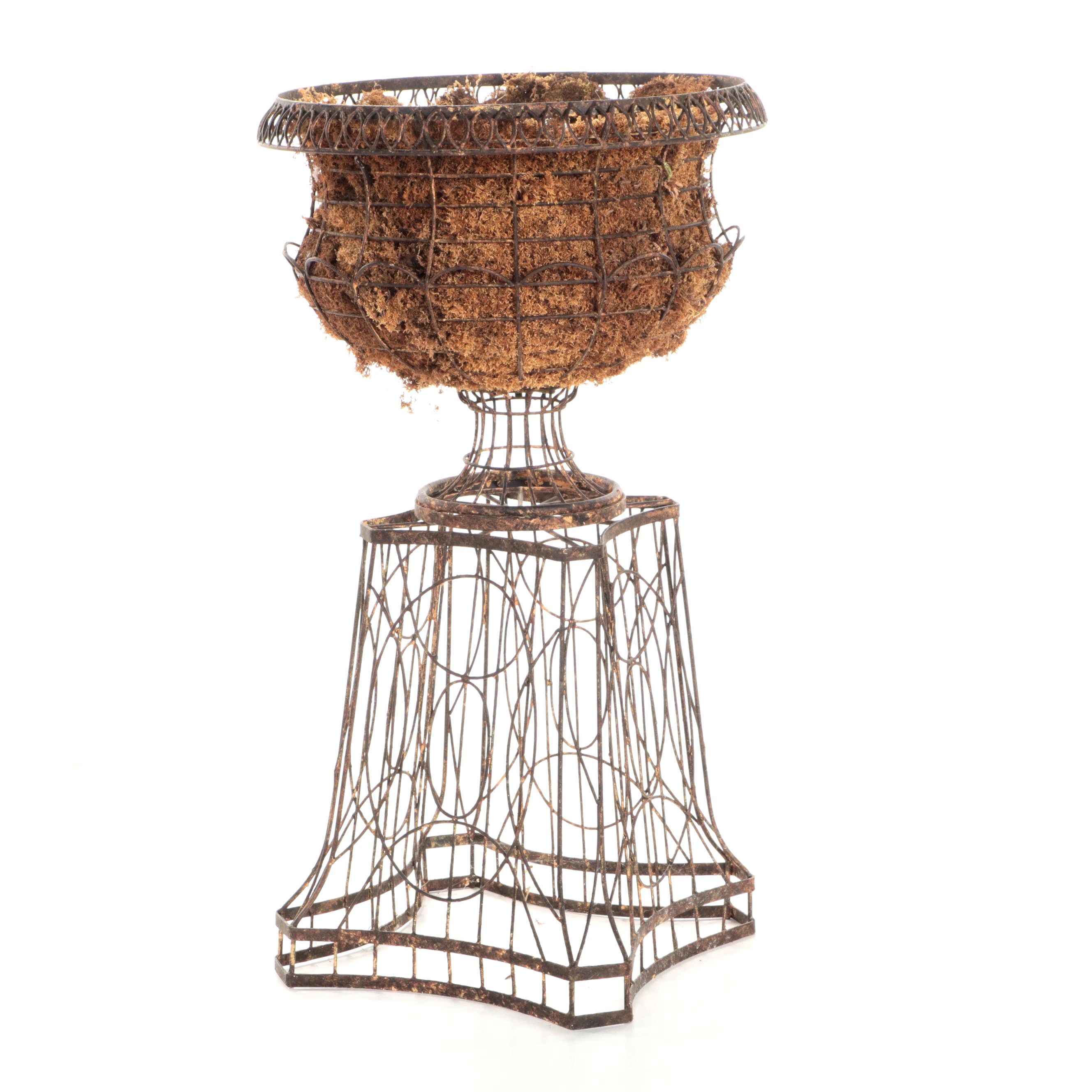 Neoclassical Form Wire Crafted Planter