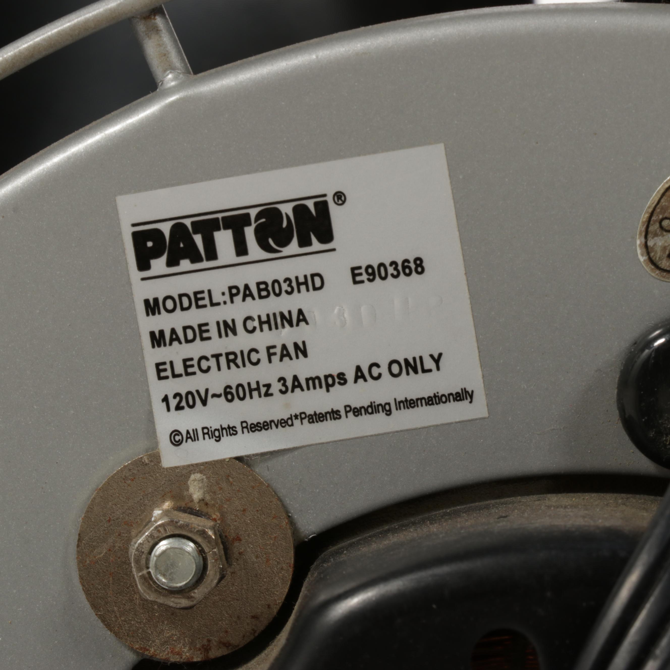 Patton Three-Speed Electric Floor Fan