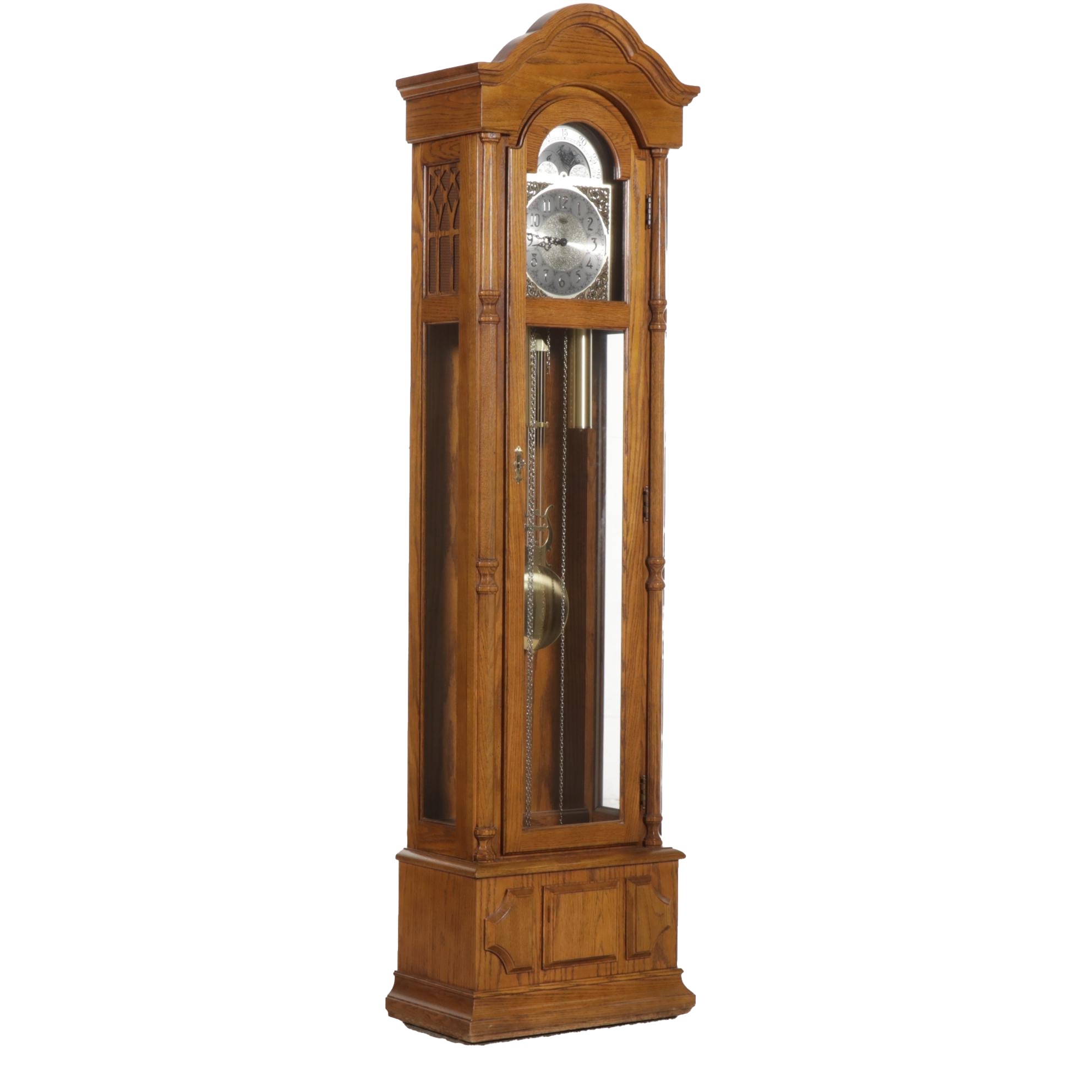 Ridgeway Oak Grandfather Clock with Moon Dial