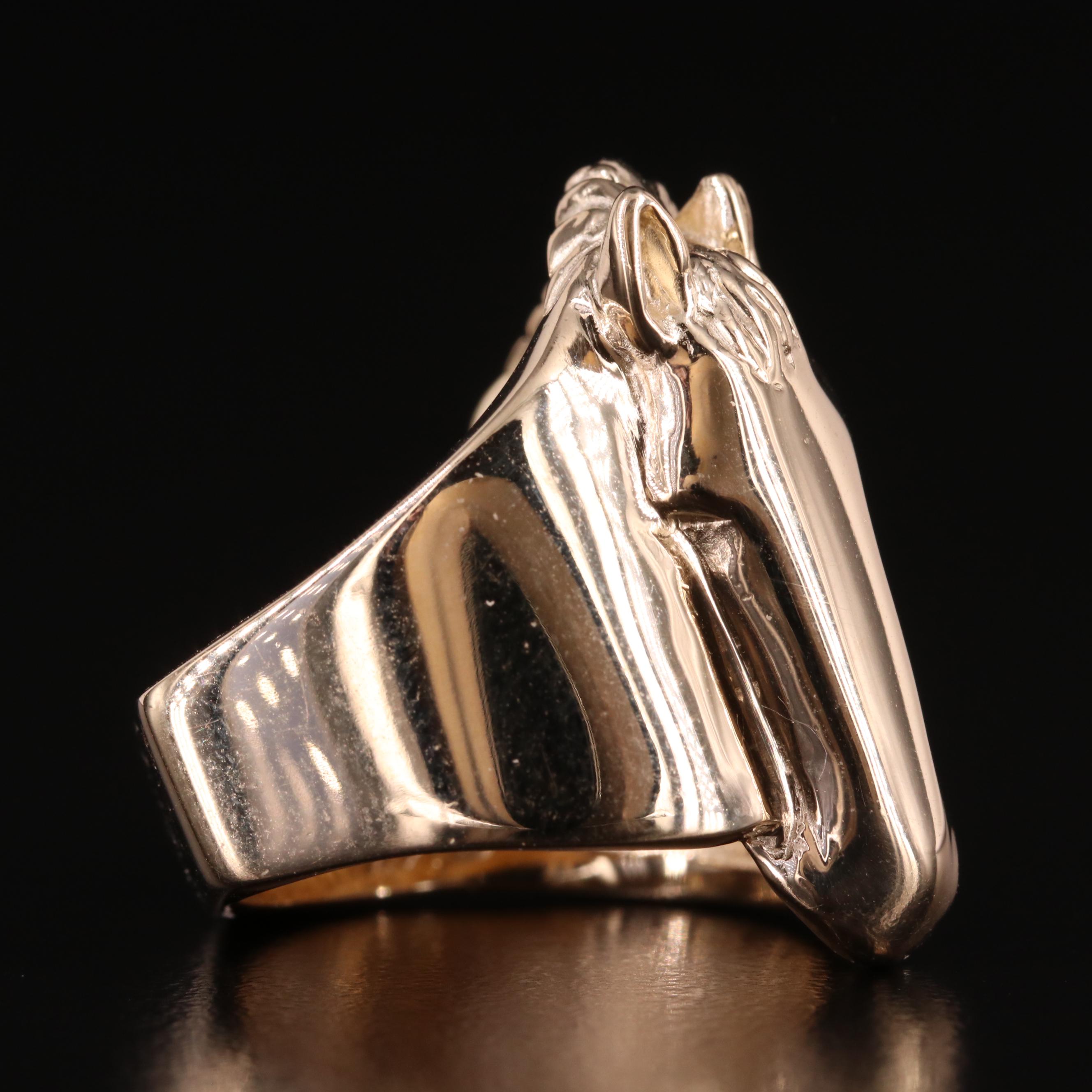 14K Horse Head Ring