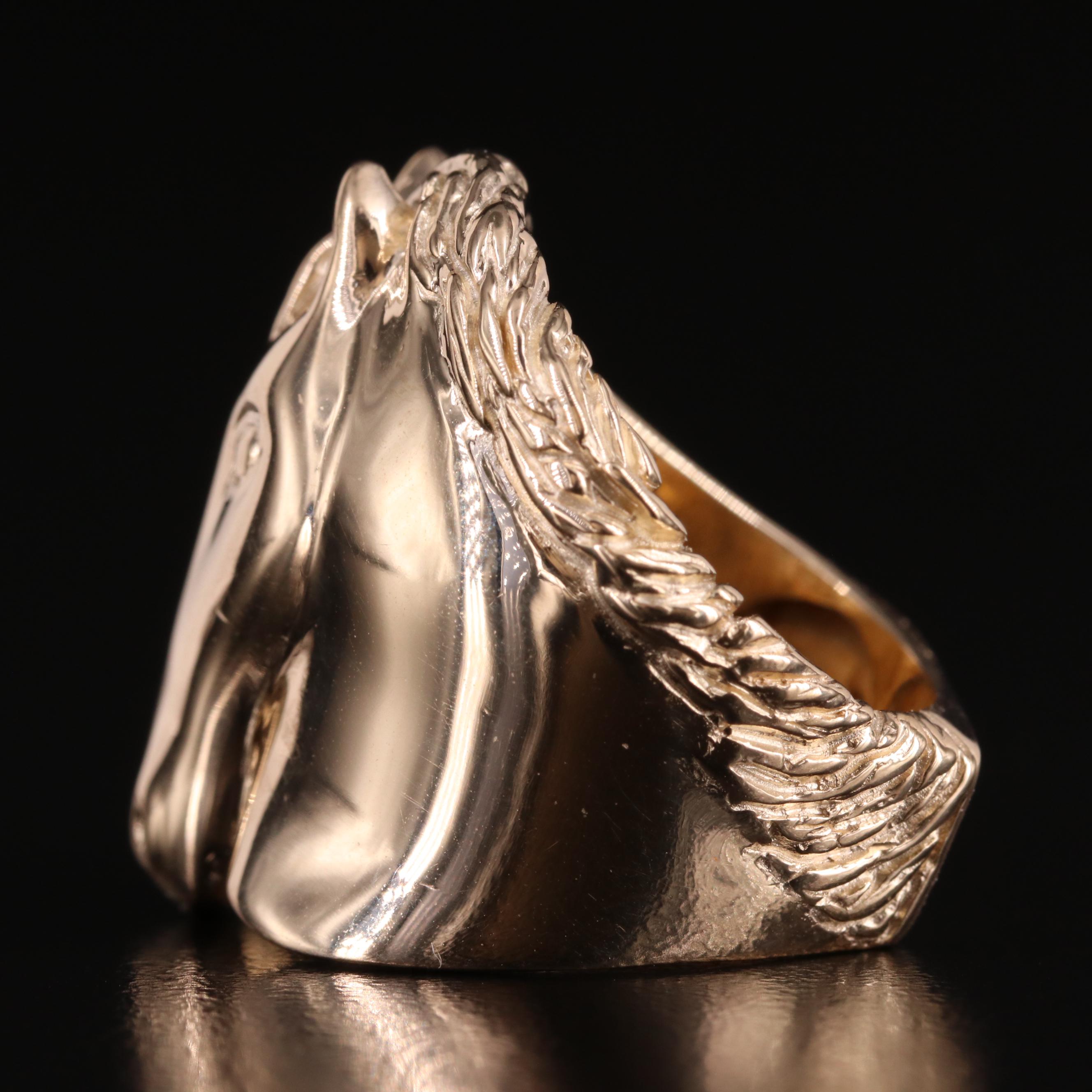 14K Horse Head Ring