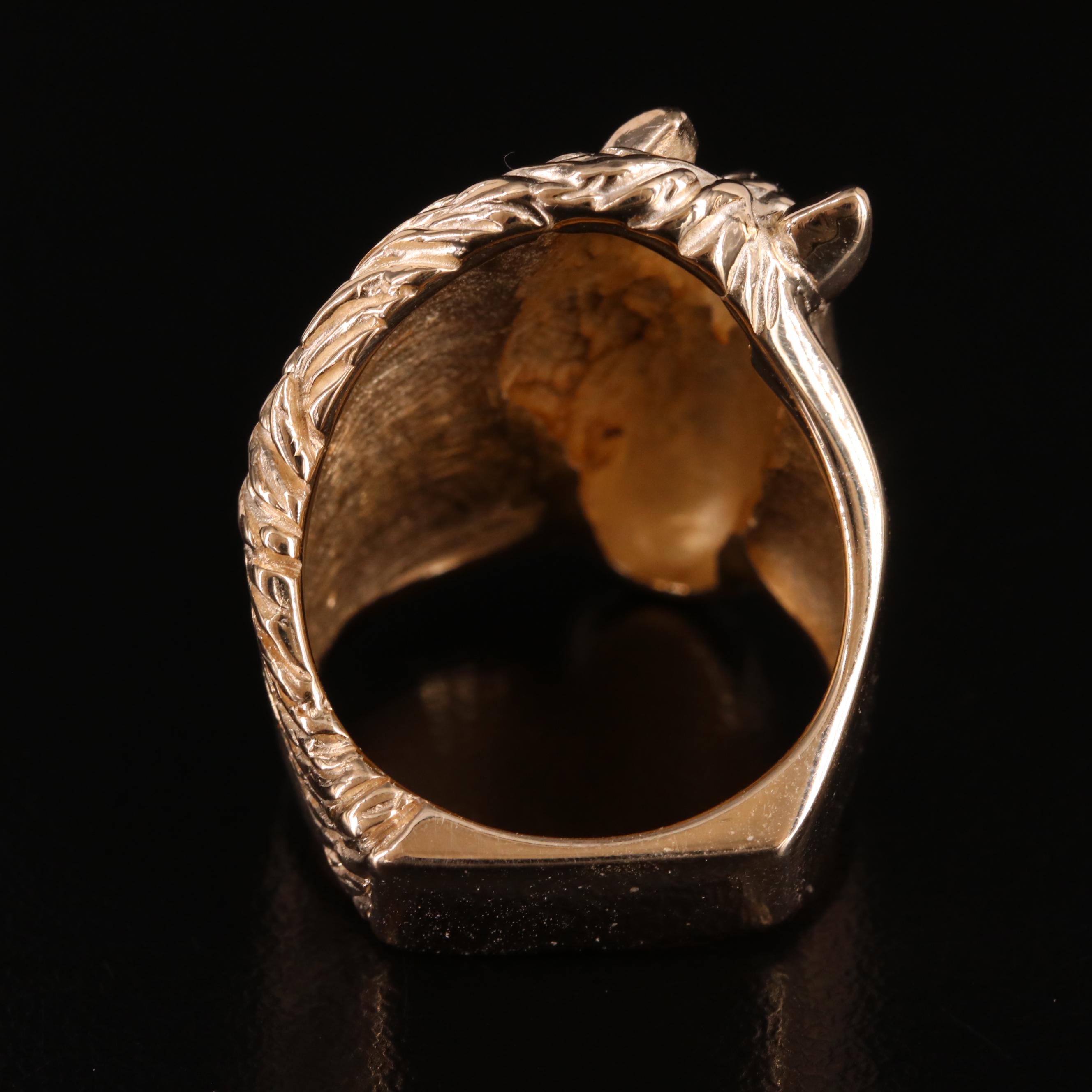 14K Horse Head Ring