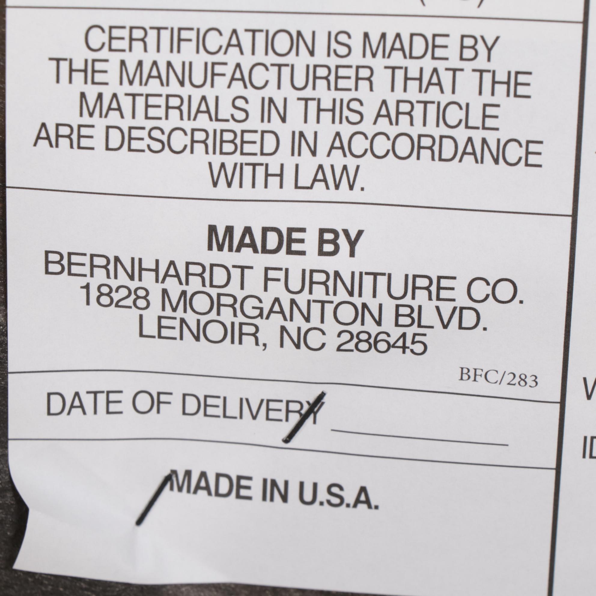 Bernhardt "Percival" Chromed Metal and Linen Blend Dining Chairs