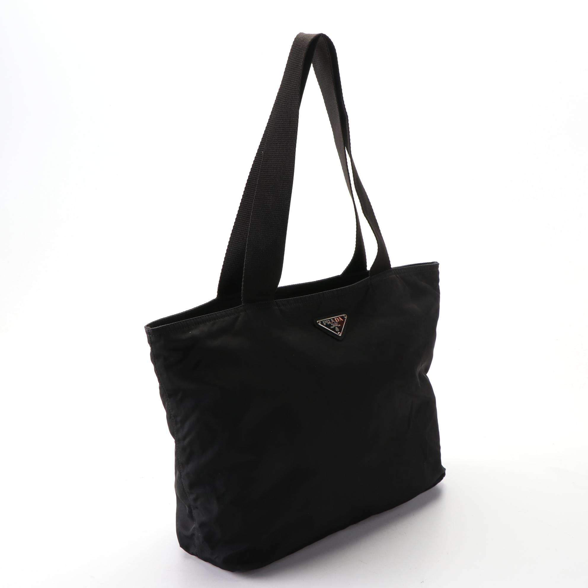 Prada Tessuto Zip Tote Bag in Black Nylon