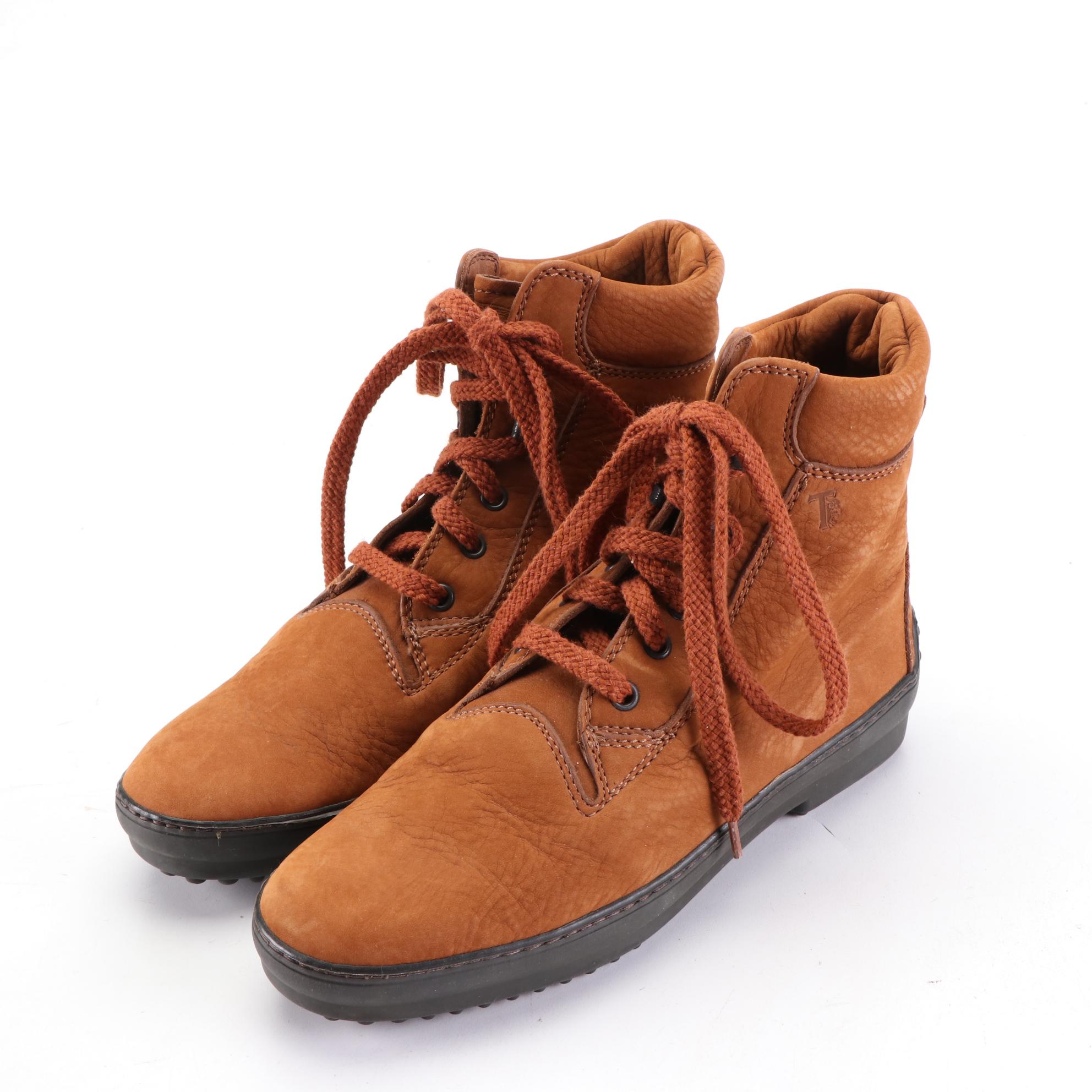 Prada Linea Rossa Suede Loafers and Leather Sneakers with Tod's Nubuck Boots