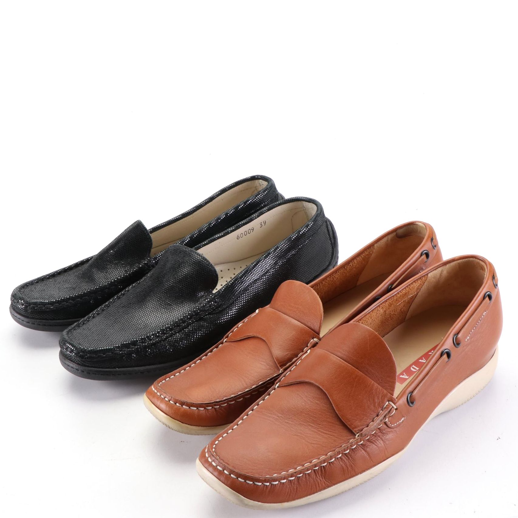 Prada Linea Rossa and St. John Leather Loafers