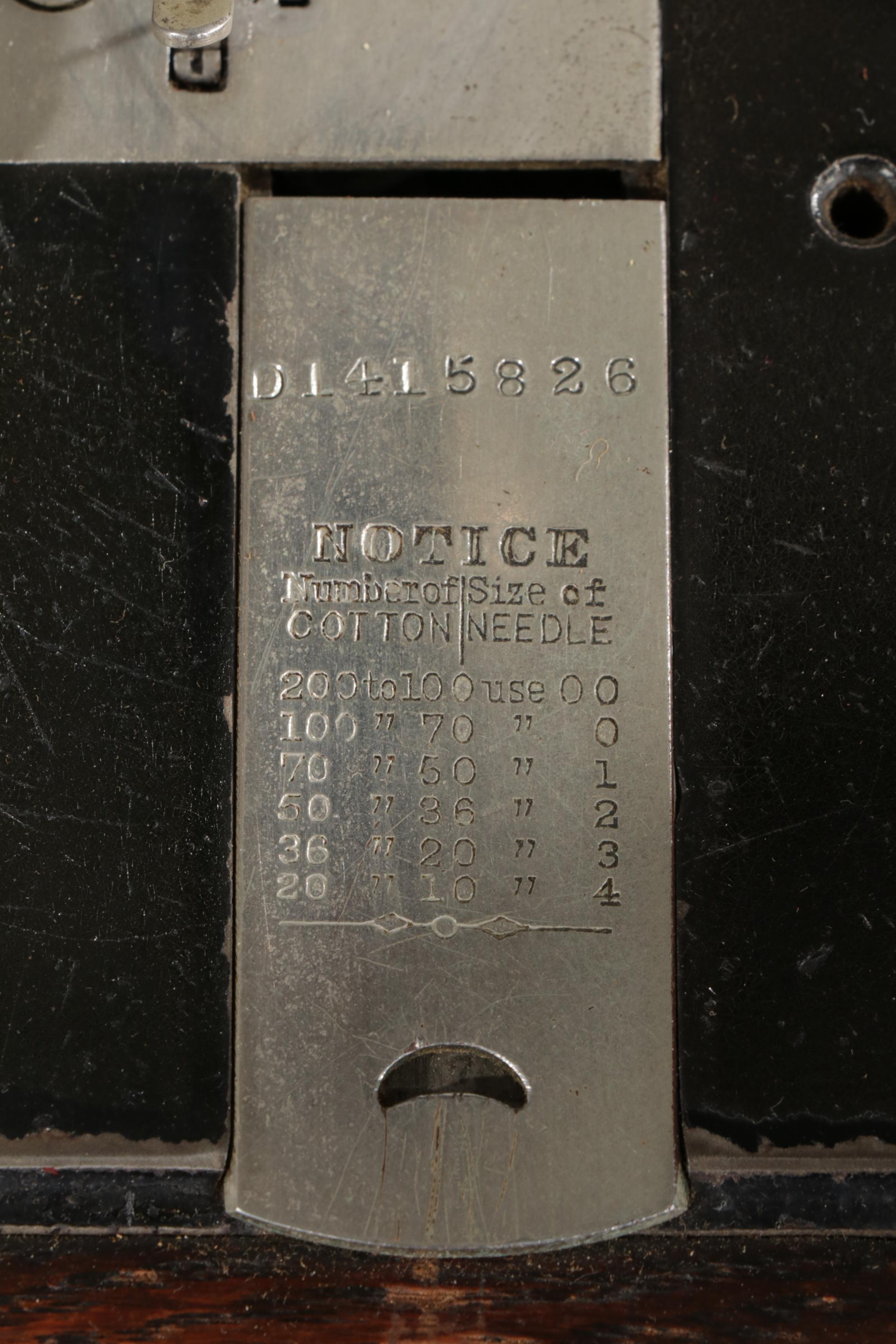 Sears "Minnesota B" Sewing Machine With 5-Drawer Drop Leaf Cabinet, 1904