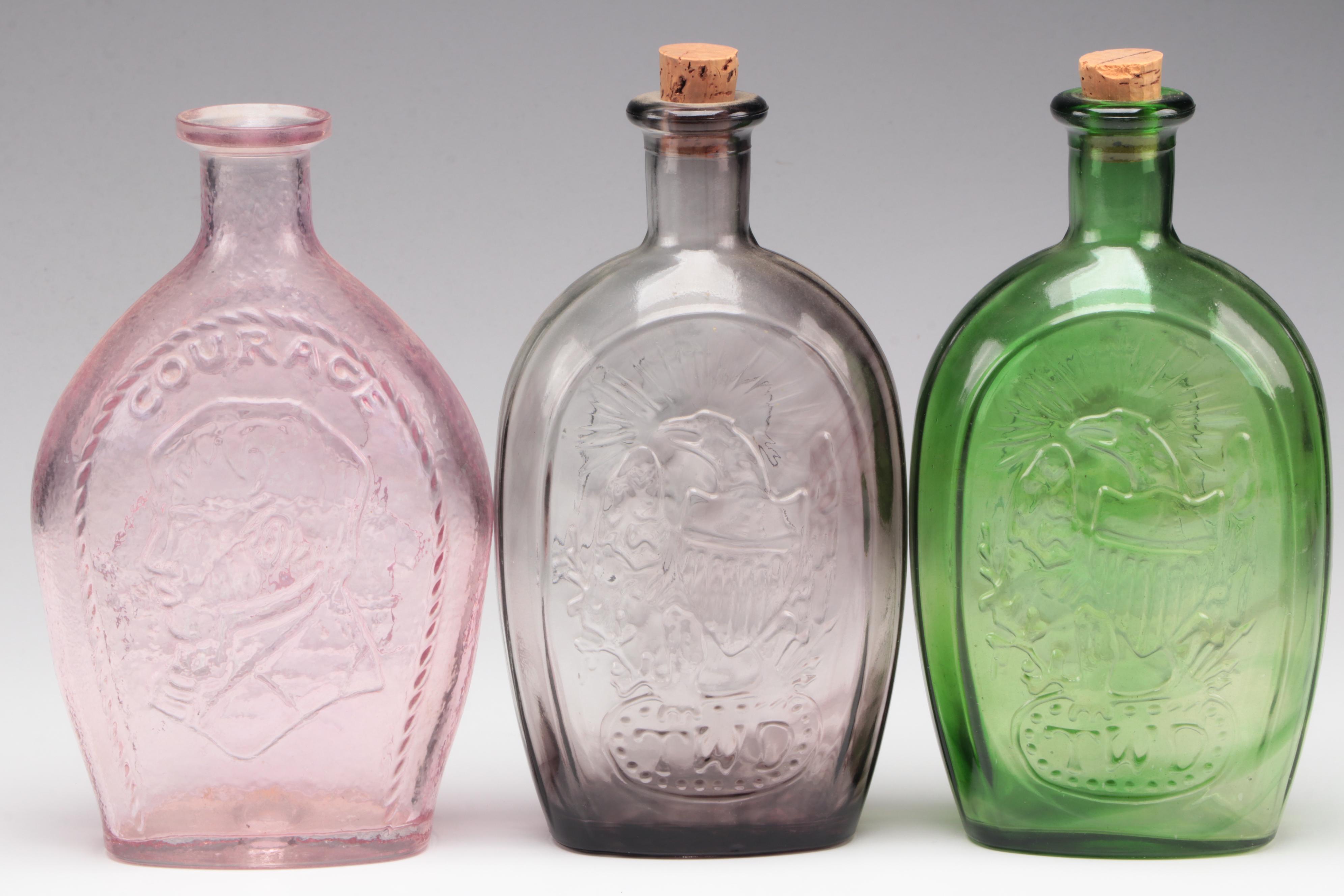 Lestoil and Other Patriotic Glass Bottles, Mid-20th Century