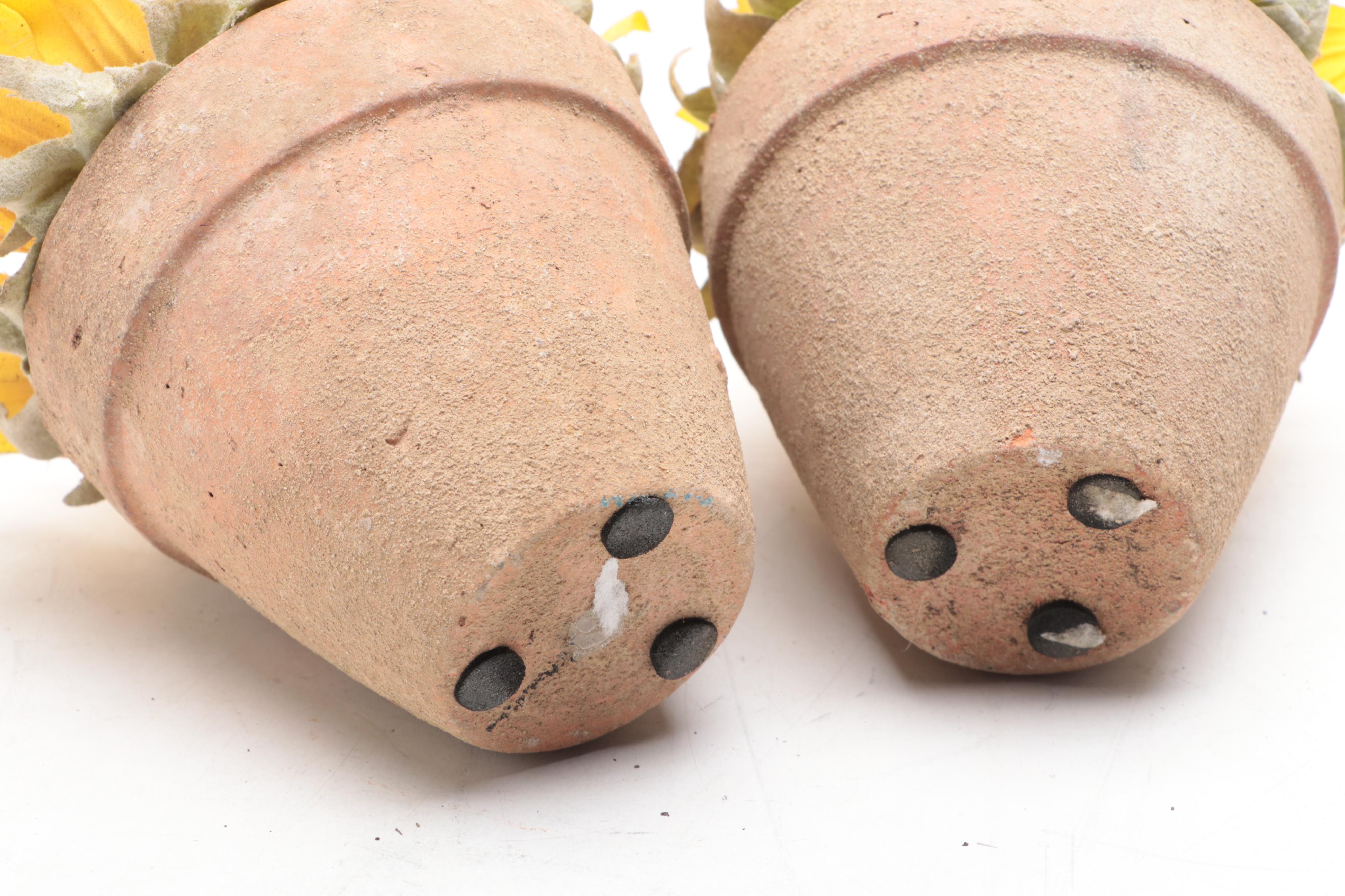 Metal Bee Decorated Box, Potted Faux Sunflowers, Frog Guiro, Lizard, More