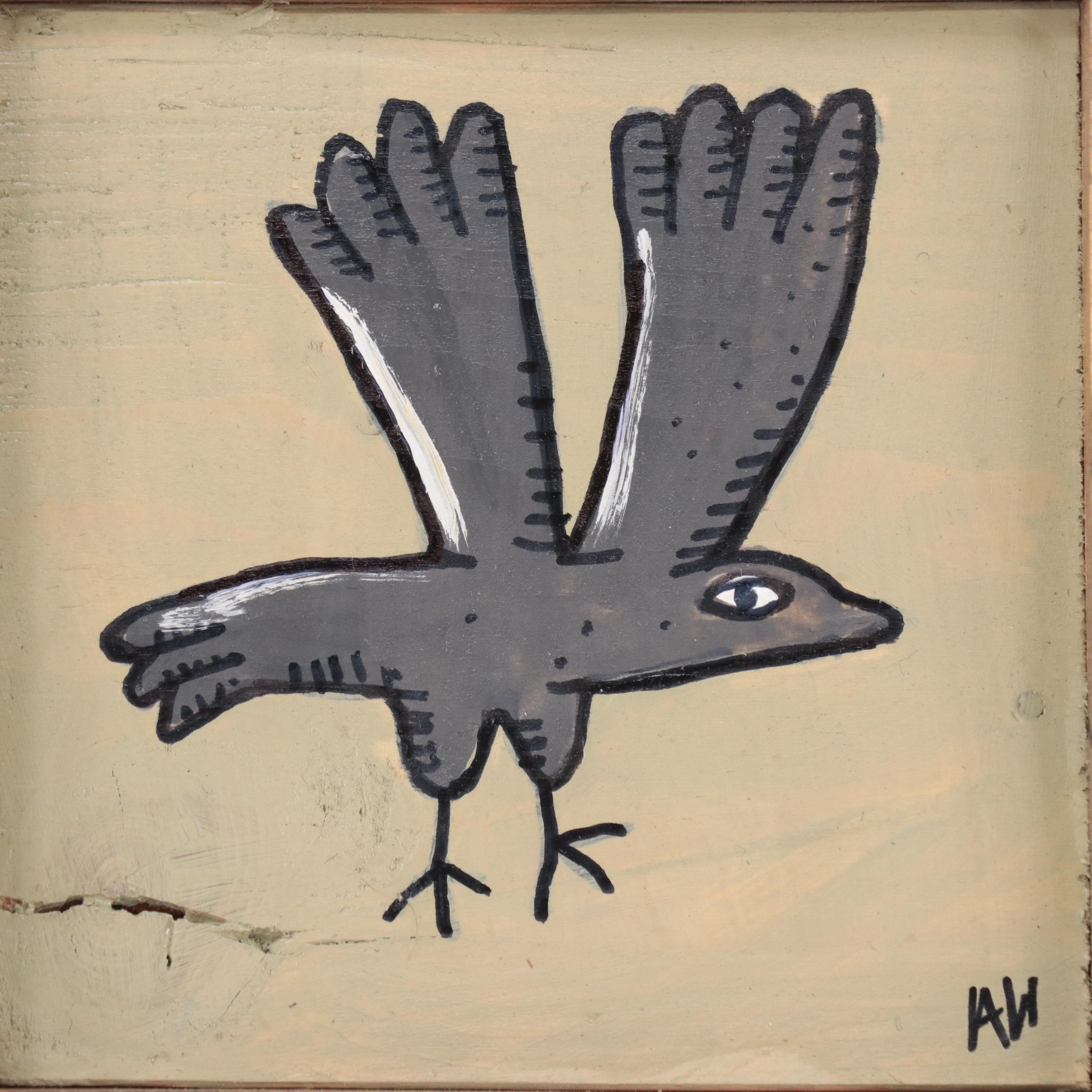 Aaron Wooten Mixed Media Painting "The Bird," 2023