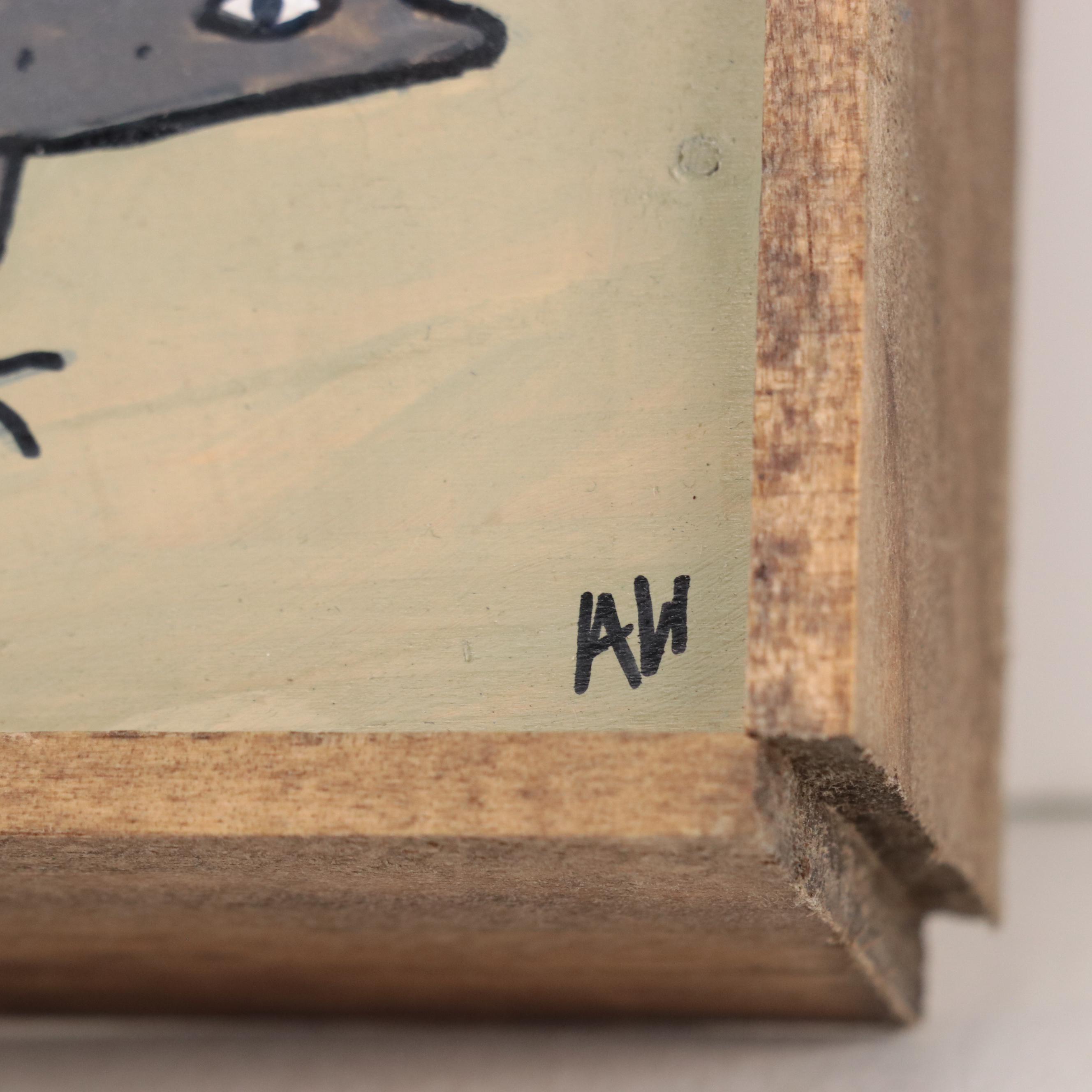 Aaron Wooten Mixed Media Painting "The Bird," 2023