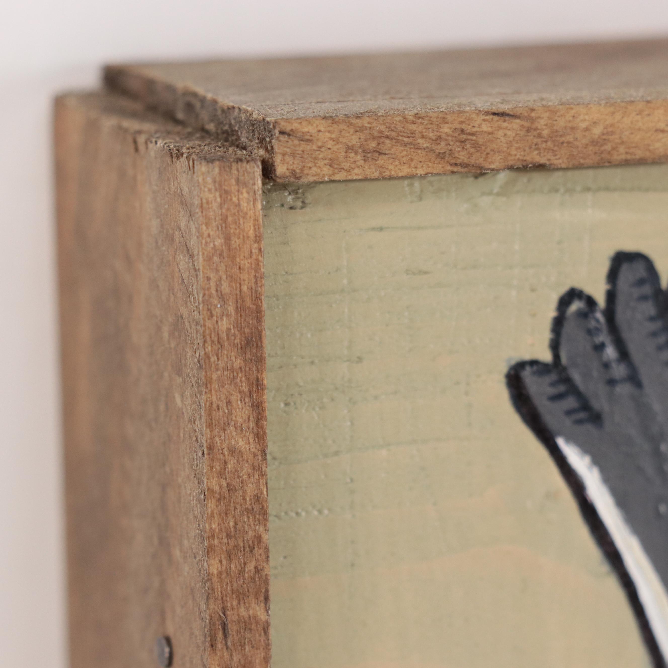 Aaron Wooten Mixed Media Painting "The Bird," 2023