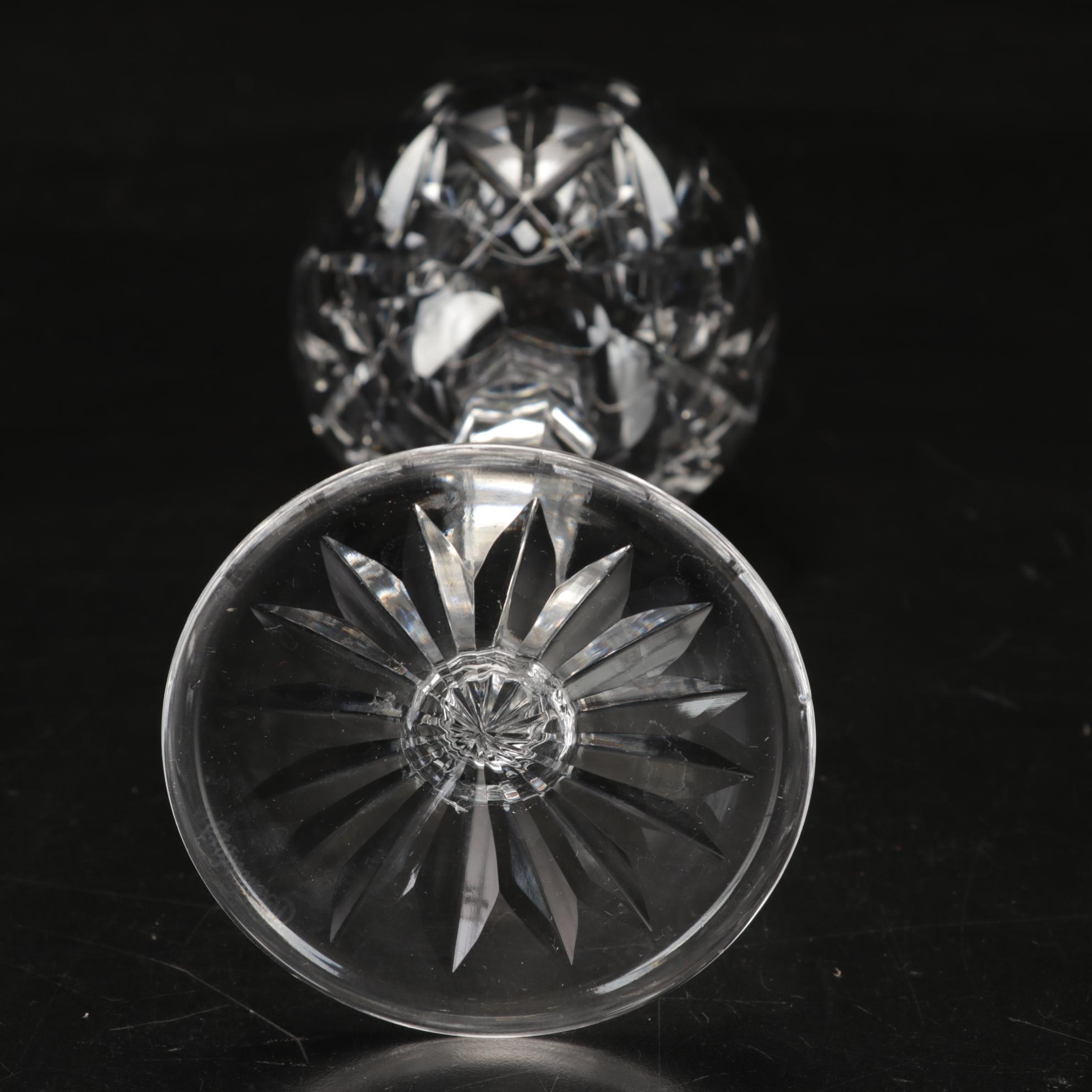 Waterford Crystal "Lismore" Hock Wine Glasses, Mid to Late 20th Century