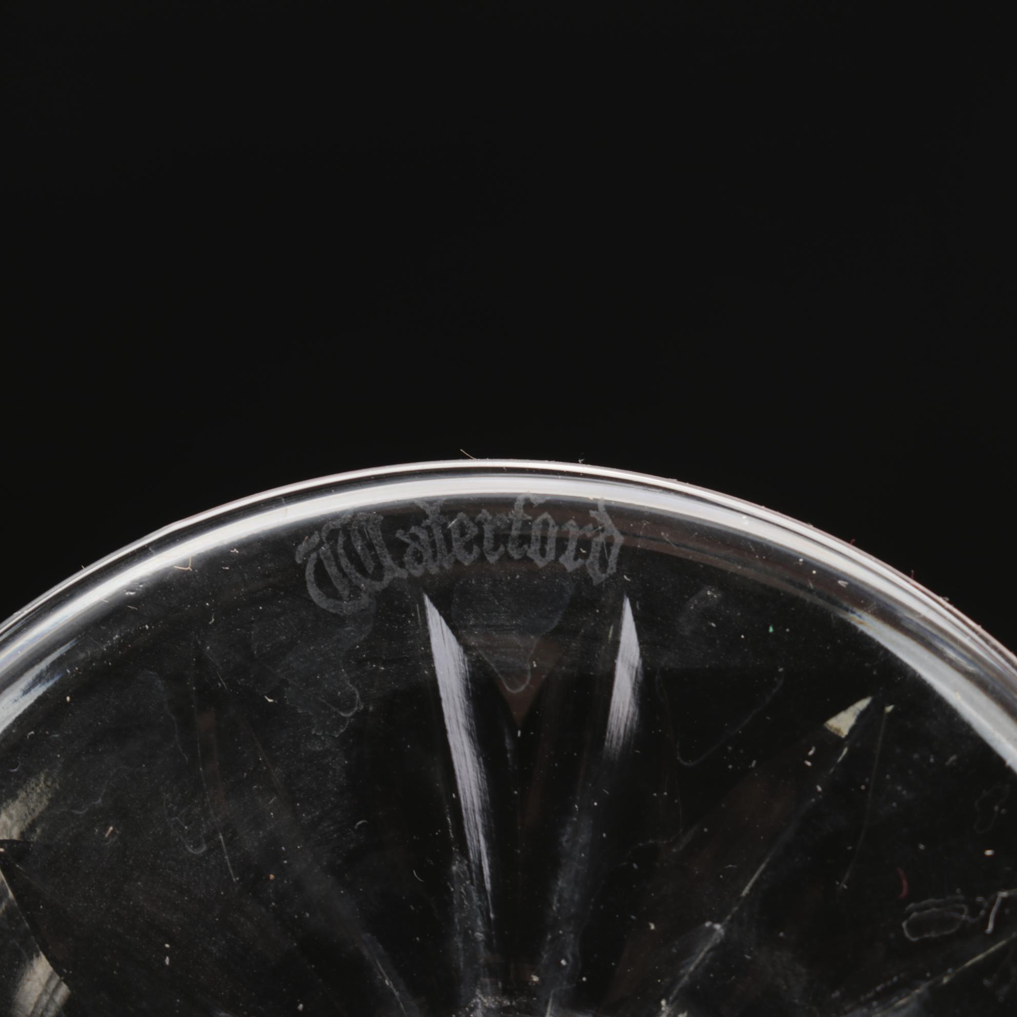 Waterford Crystal "Lismore" Hock Wine Glasses, Mid to Late 20th Century