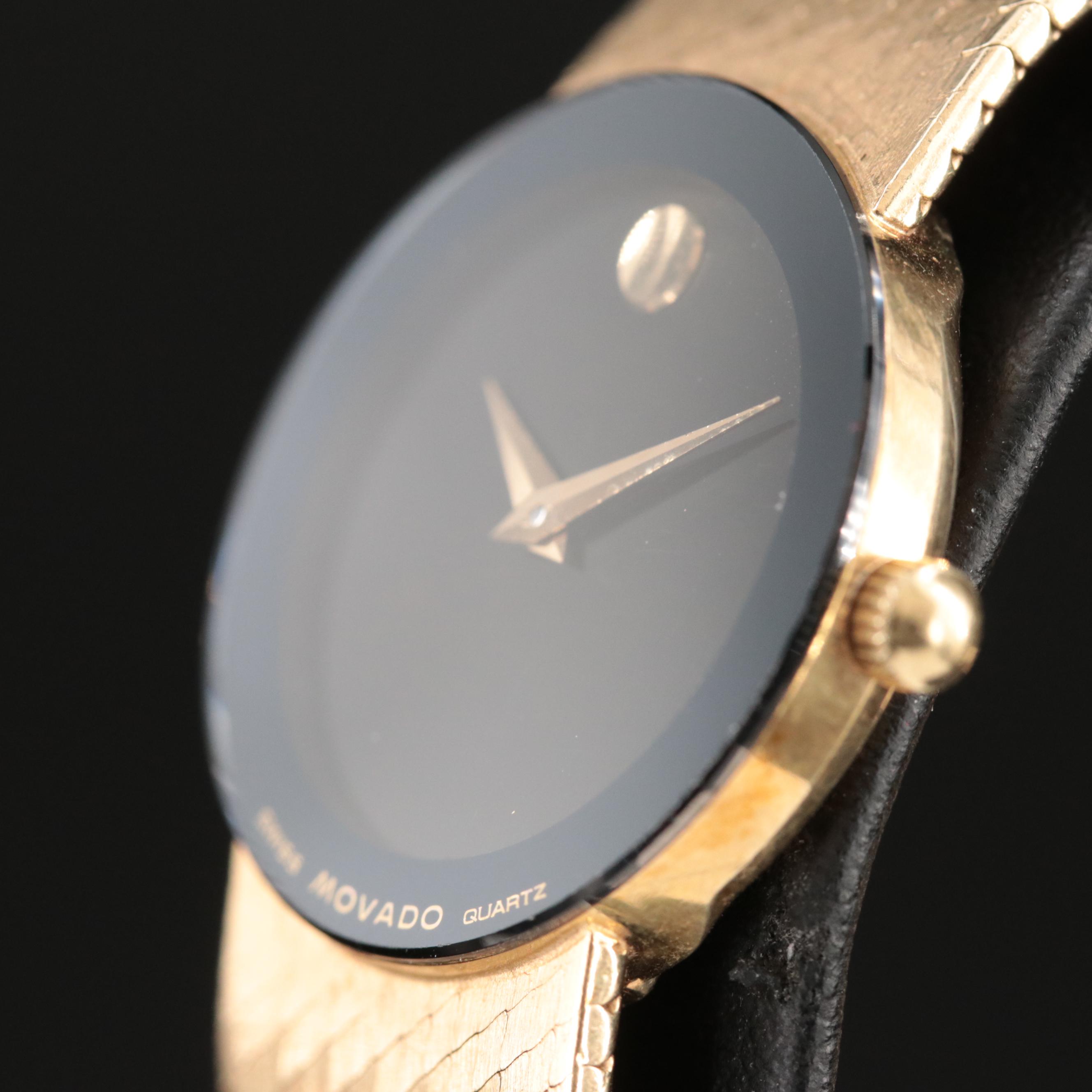 14K Movado Museum Swiss Quartz Watch