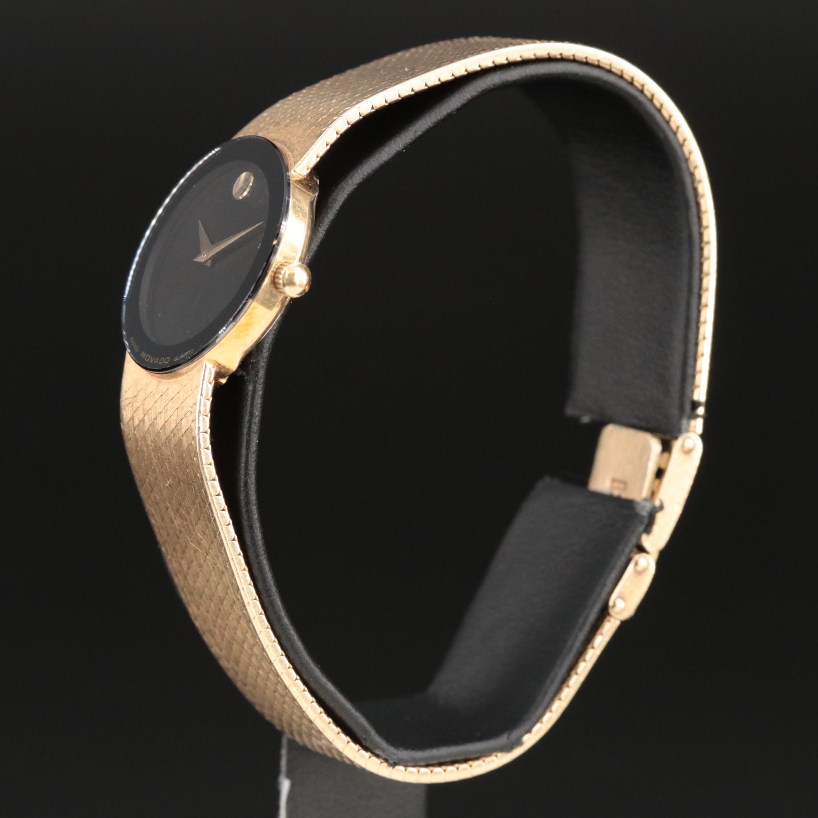 14K Movado Museum Swiss Quartz Watch