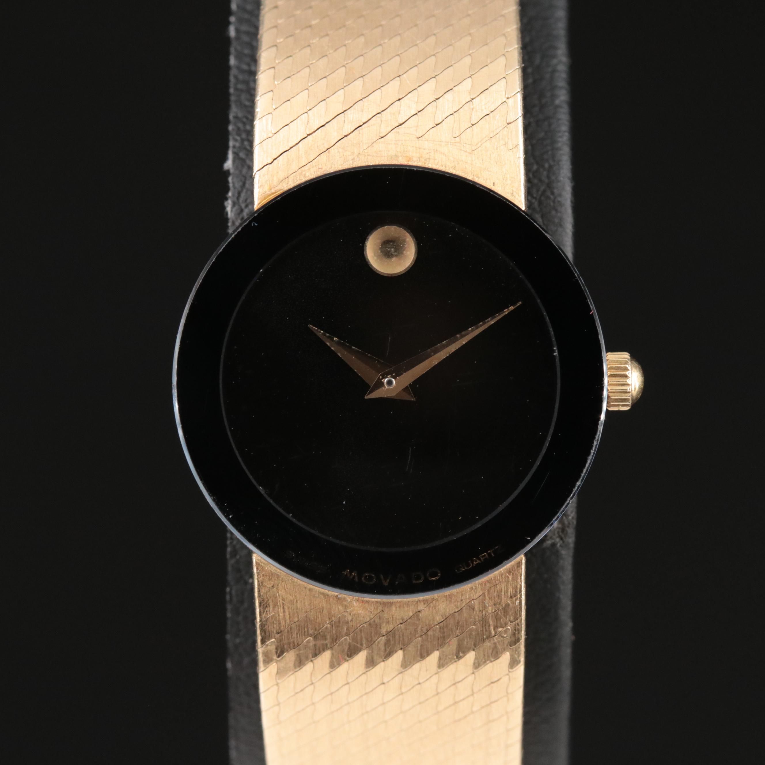 14K Movado Museum Swiss Quartz Watch