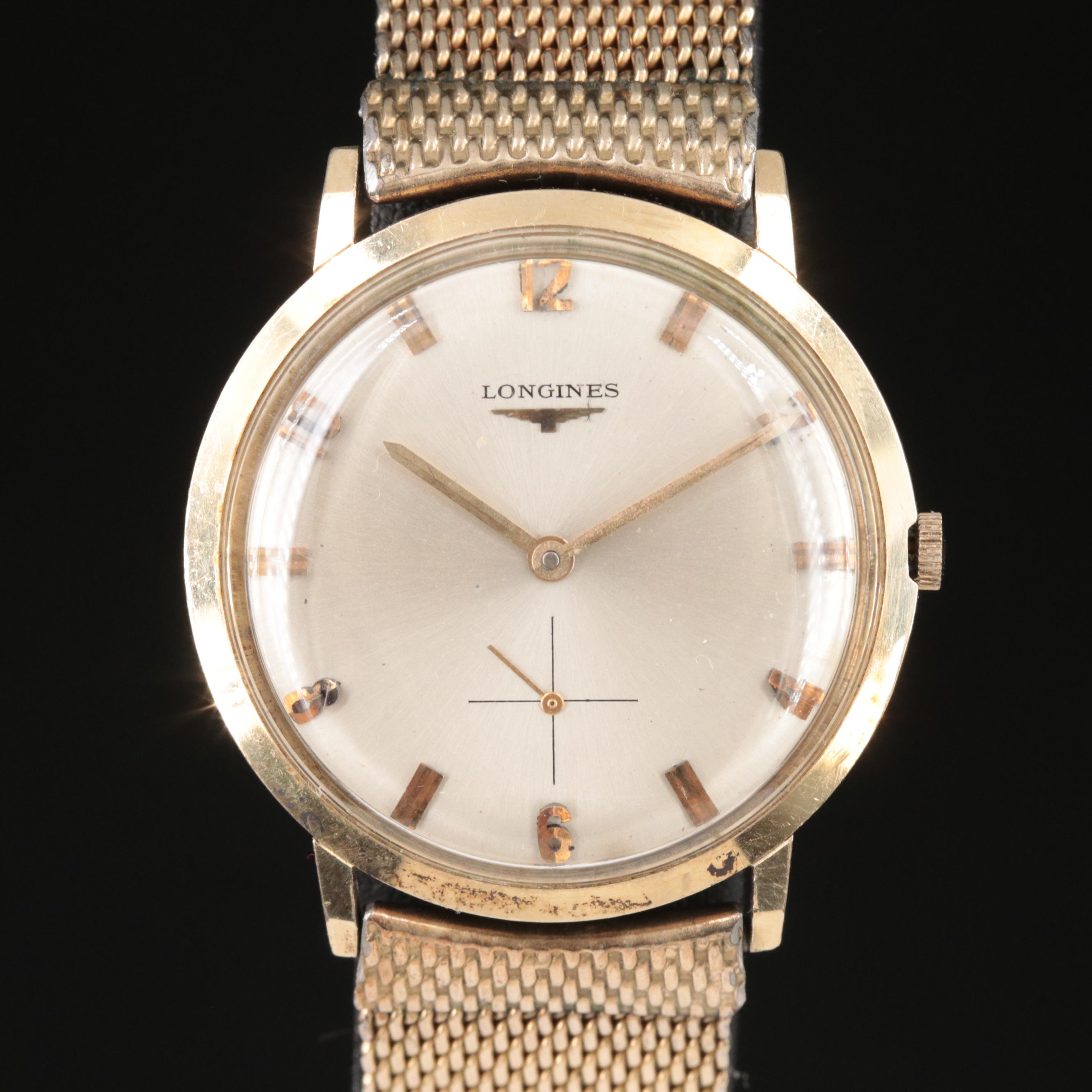 Vintage 14K Longines Stem-Wind Wrist Watch