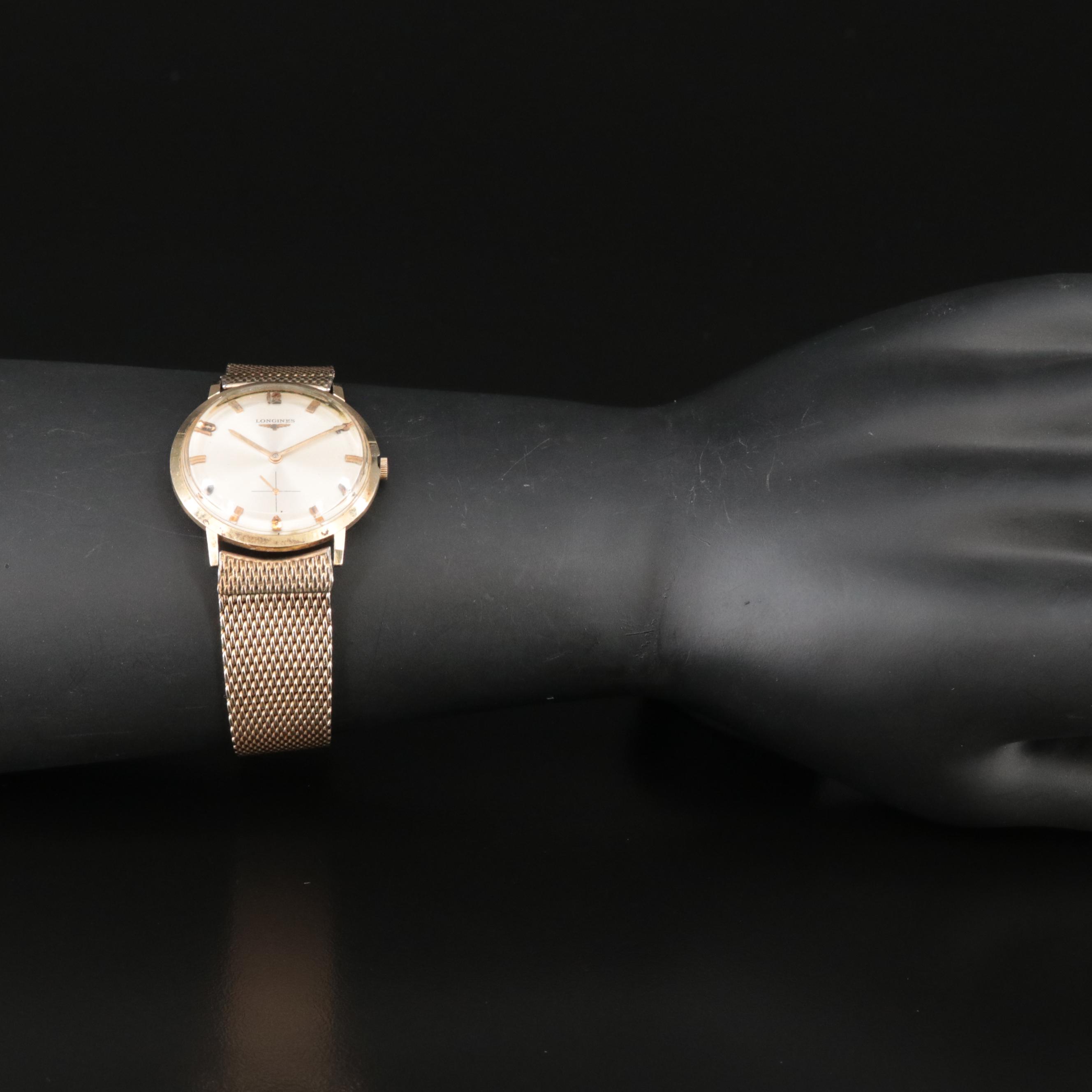 Vintage 14K Longines Stem-Wind Wrist Watch