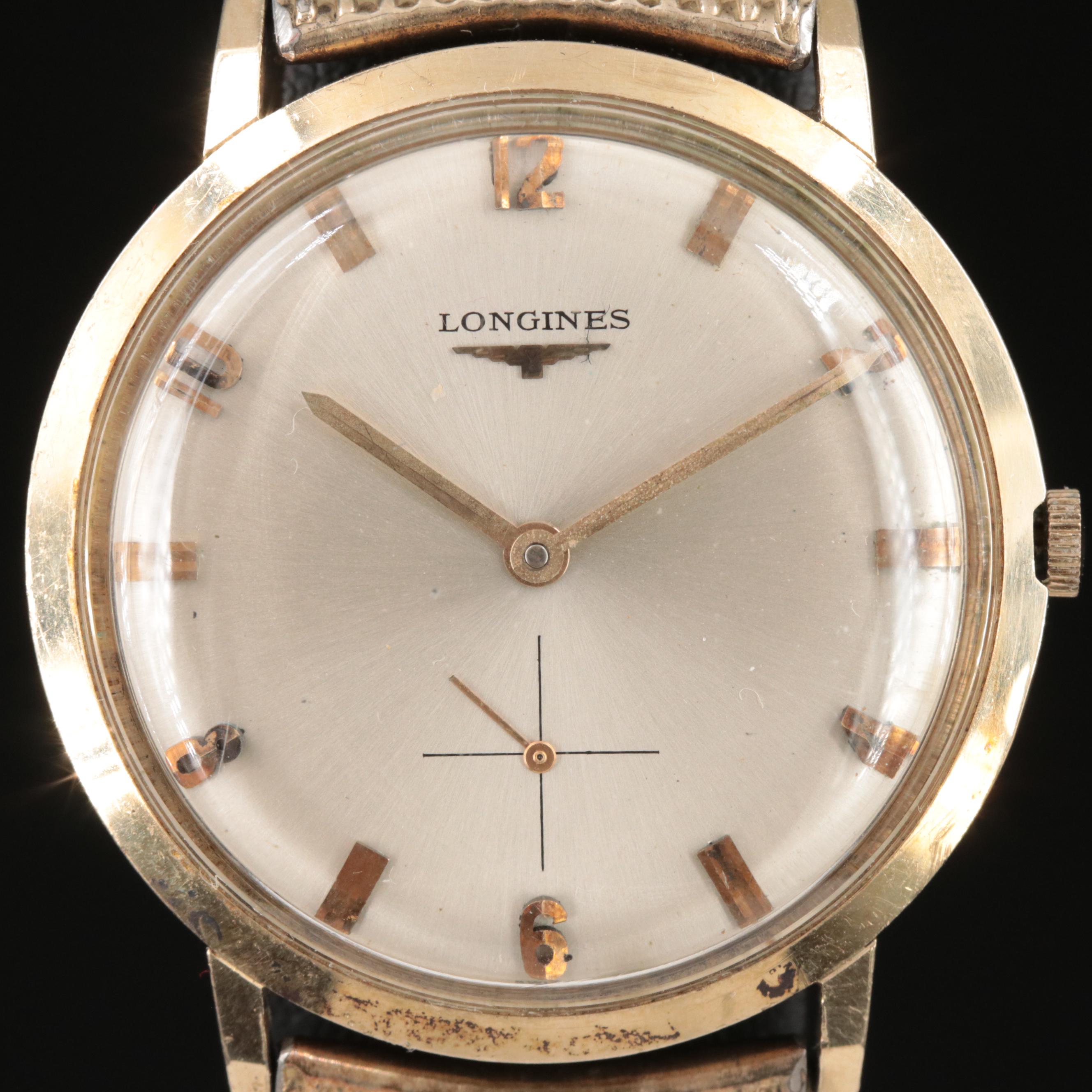 Vintage 14K Longines Stem-Wind Wrist Watch