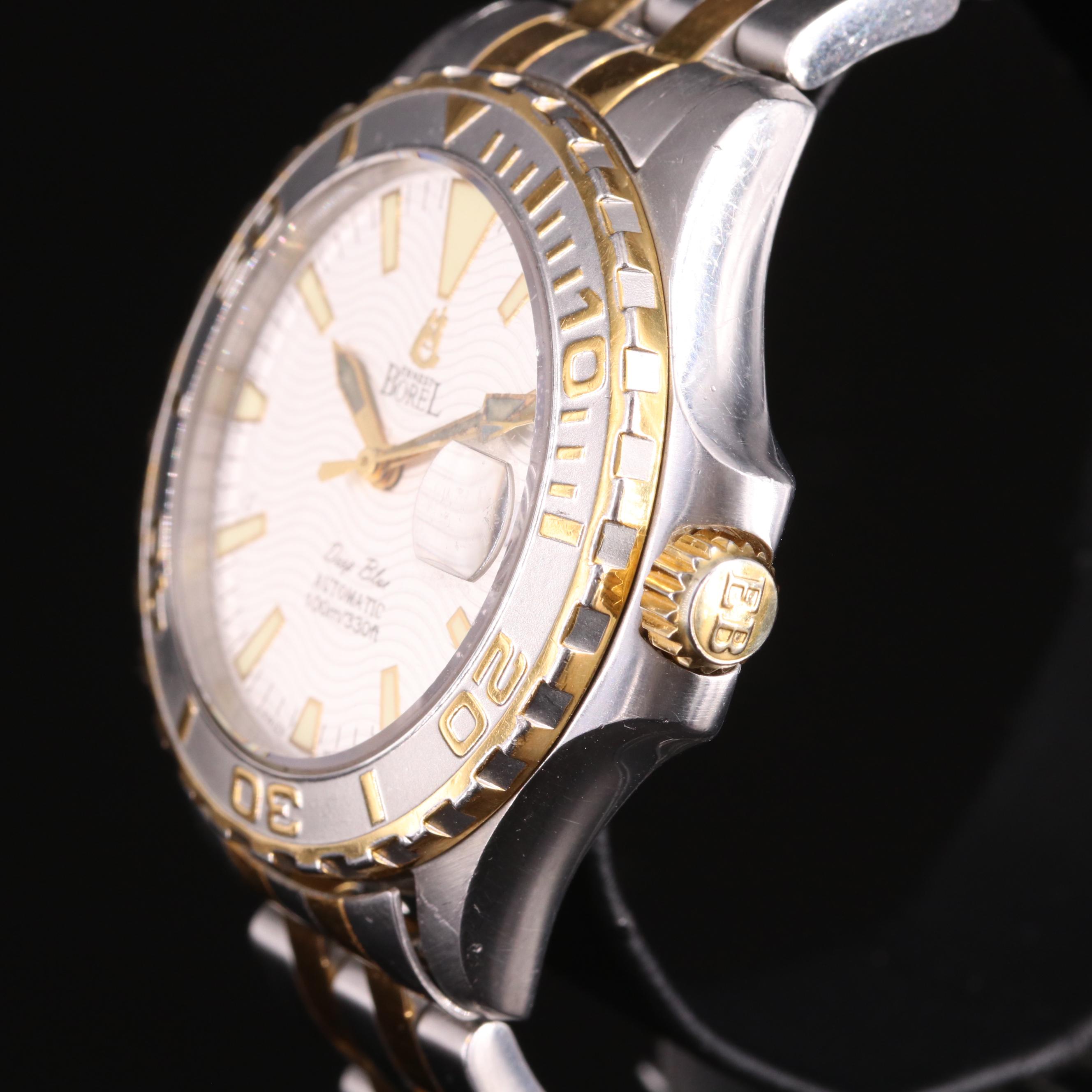 Ernest Borel Deep Blue Two-Tone 100m Automatic Watch