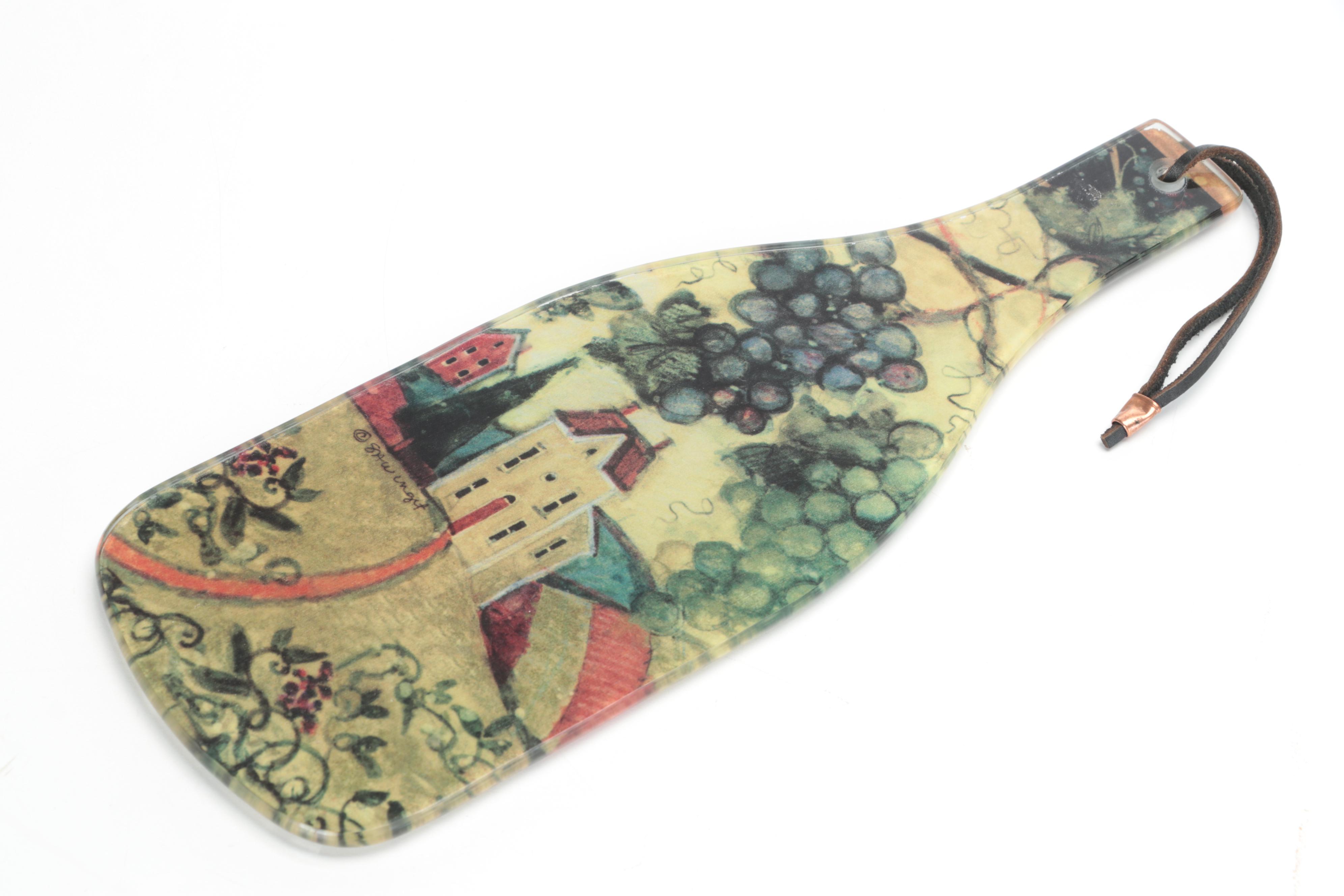 Tozai Metal Tray with Other Tableware and Hurricane Candle Stand