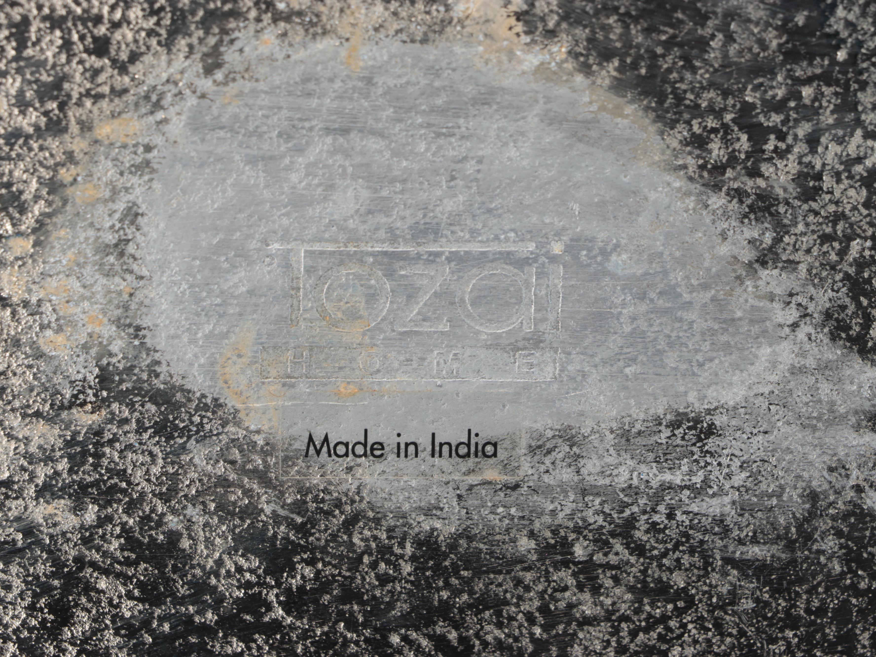 Tozai Metal Tray with Other Tableware and Hurricane Candle Stand