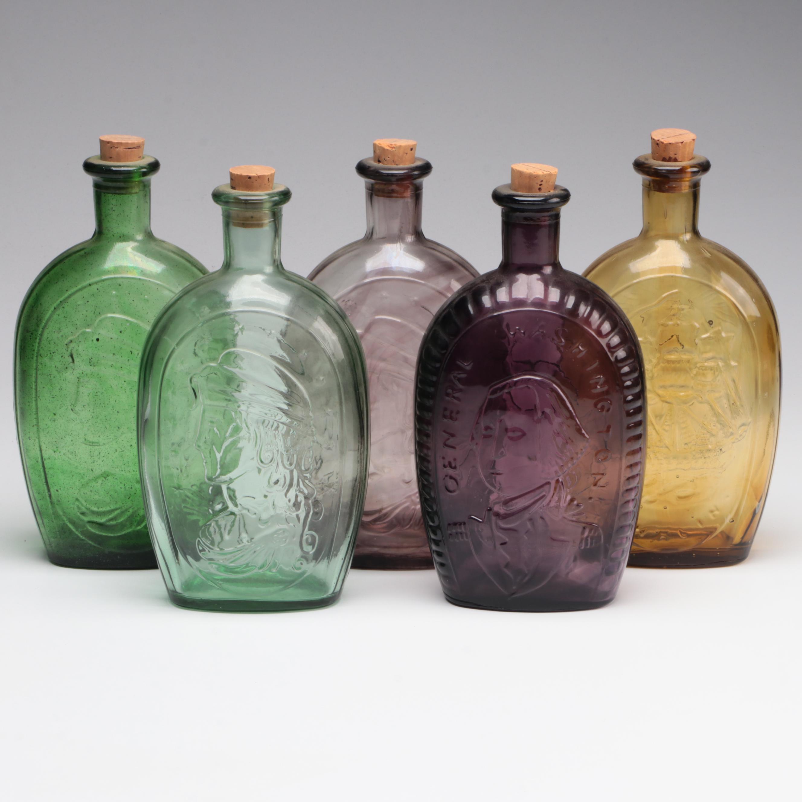 Lestoil and Other Patriotic Glass Bottles, Mid to Late 20th Century