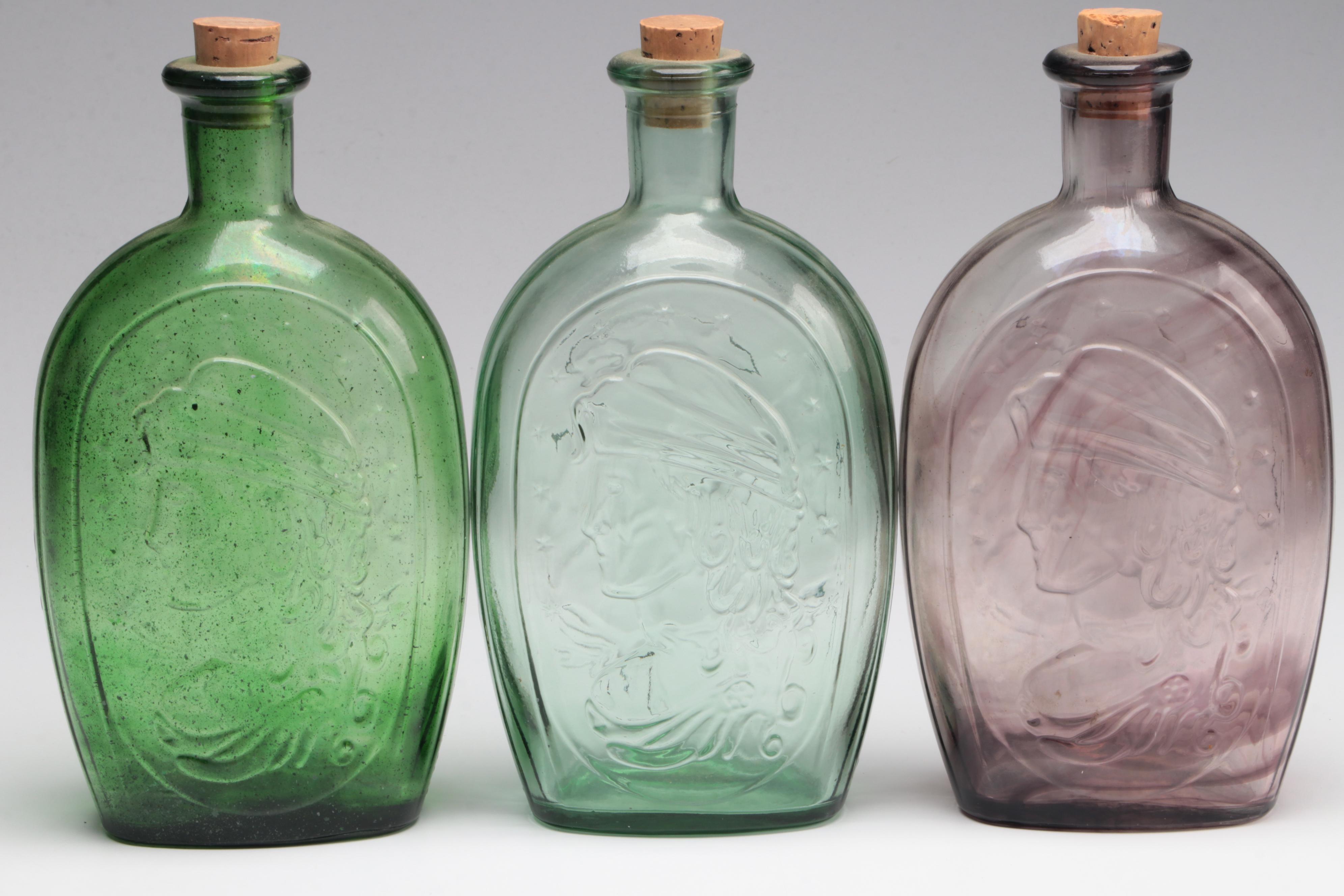 Lestoil and Other Patriotic Glass Bottles, Mid to Late 20th Century