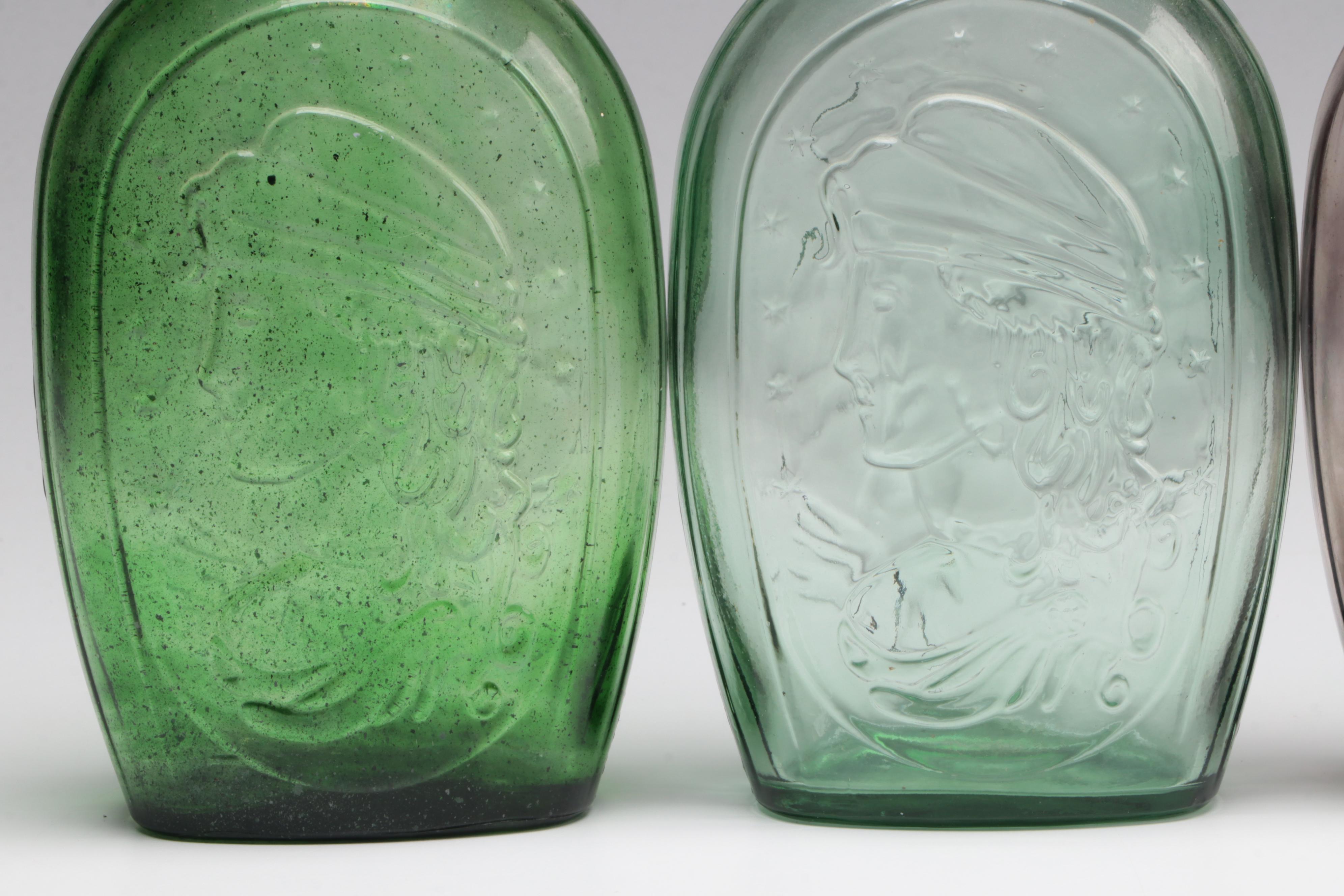 Lestoil and Other Patriotic Glass Bottles, Mid to Late 20th Century