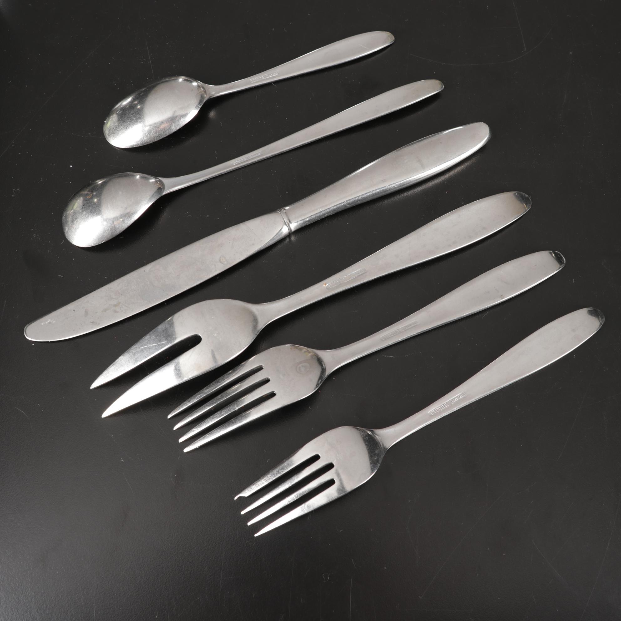 Stegor "Pace" Stainless Flatware, "Antiques" Magazine, Toaster, and Escargot Set