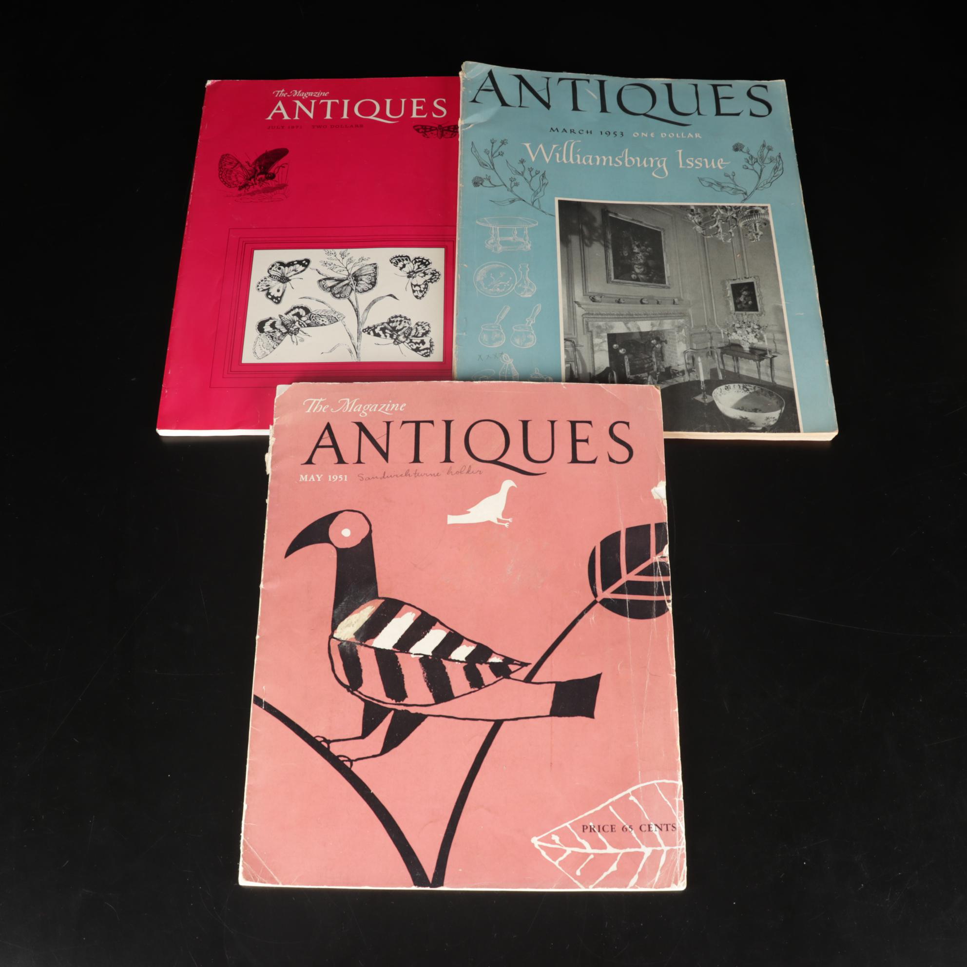 Stegor "Pace" Stainless Flatware, "Antiques" Magazine, Toaster, and Escargot Set