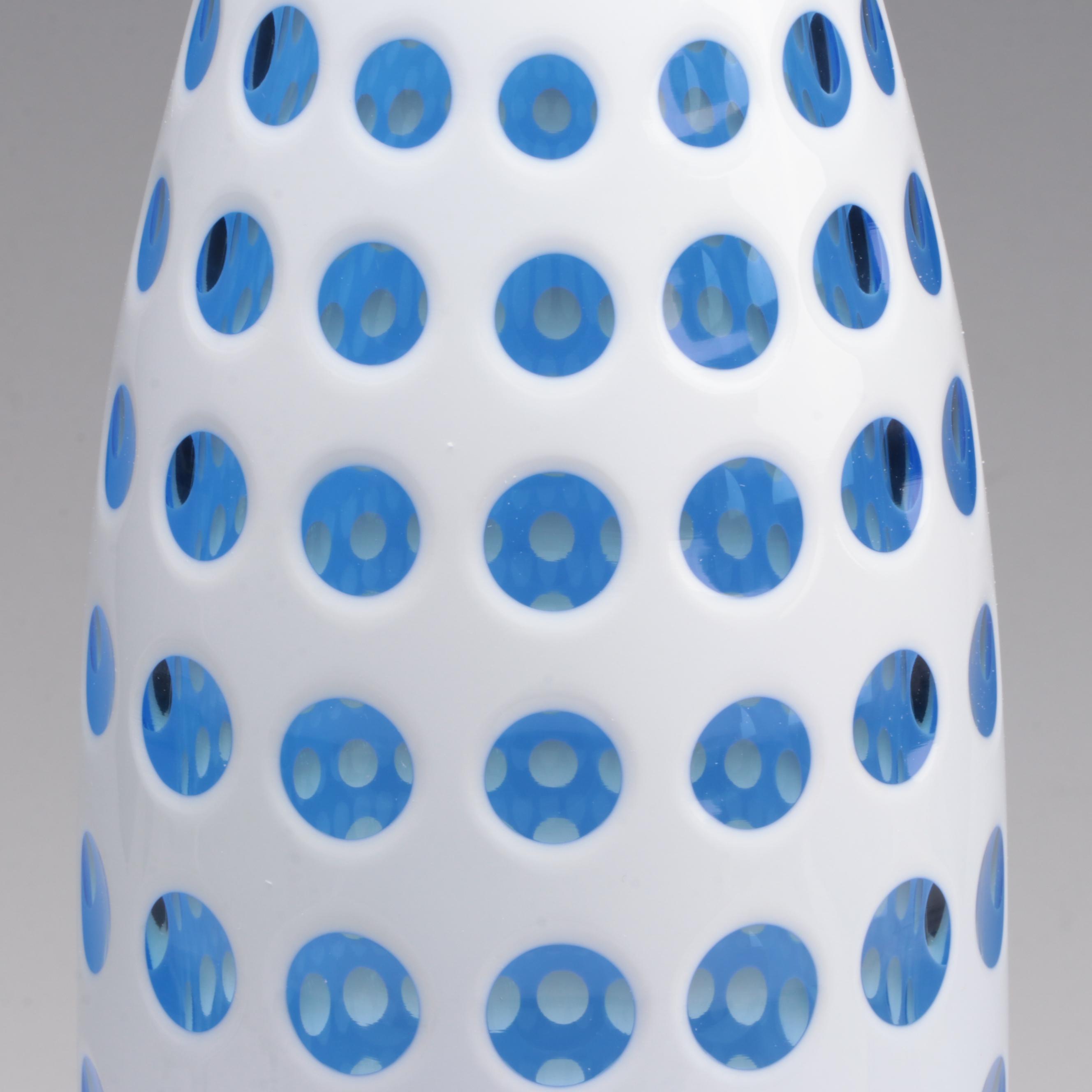 Moser Cut to Clear Crystal Vase with Box