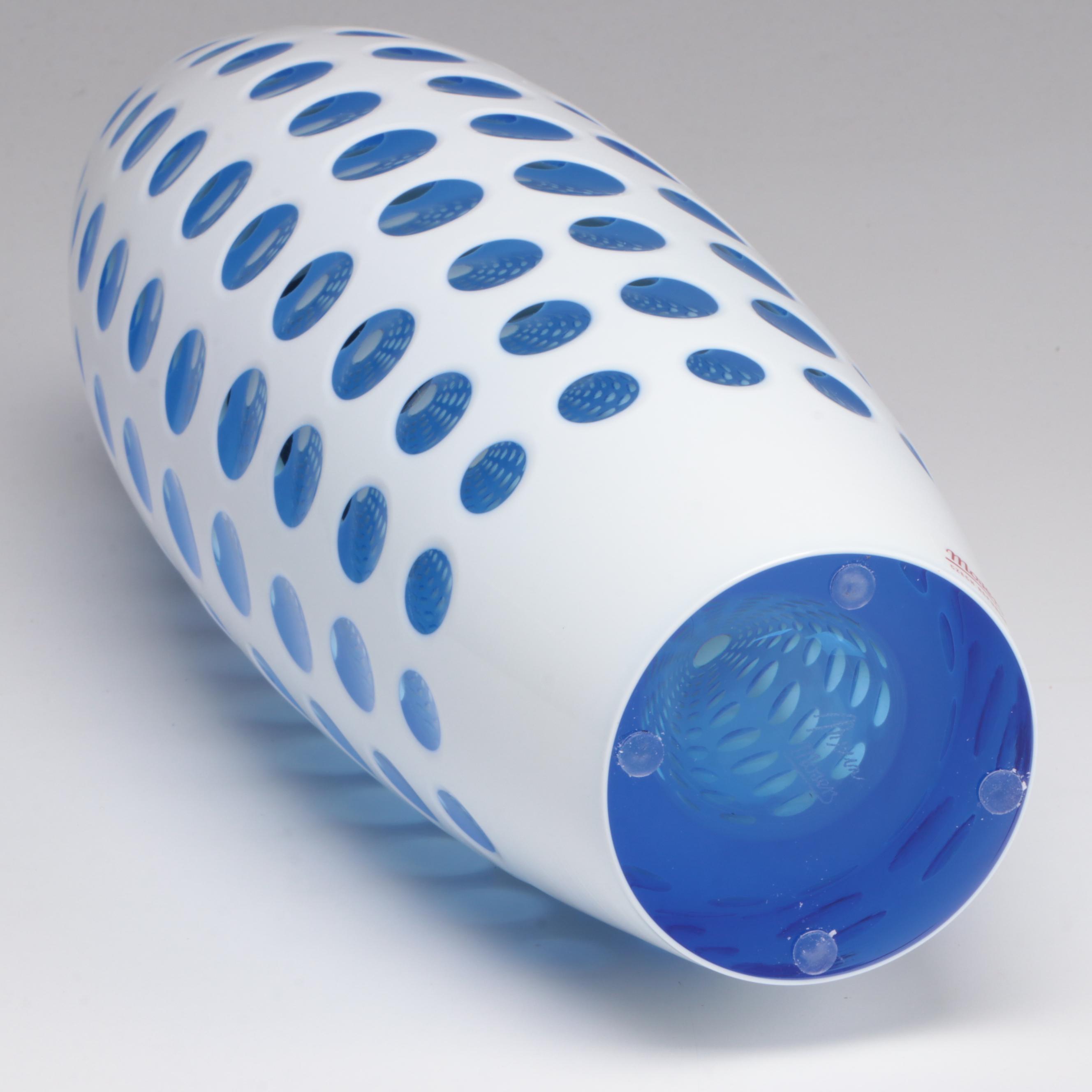 Moser Cut to Clear Crystal Vase with Box