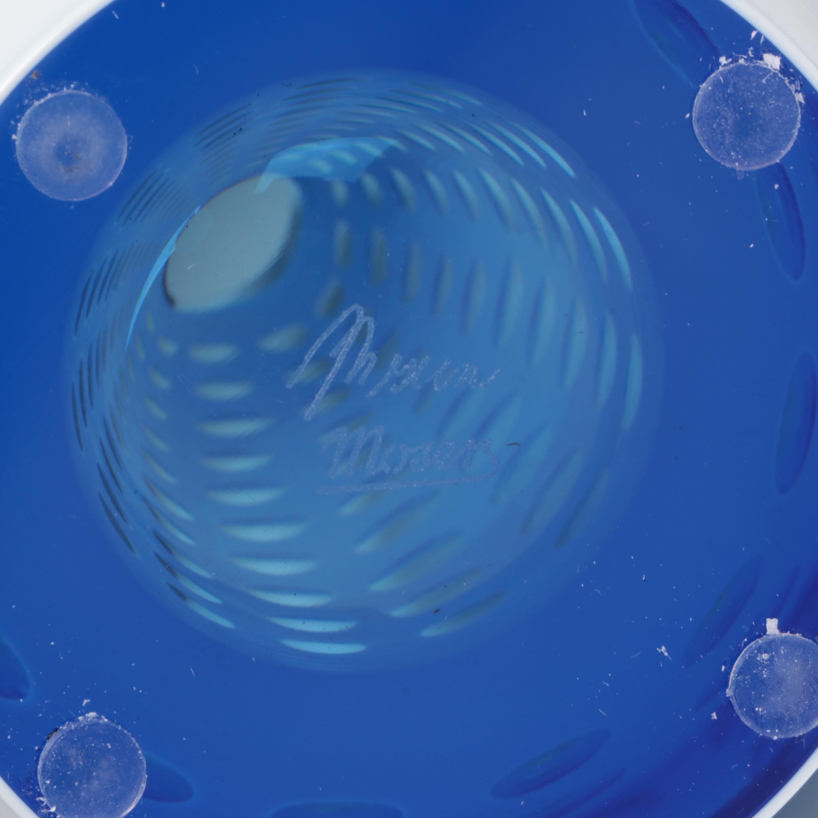 Moser Cut to Clear Crystal Vase with Box