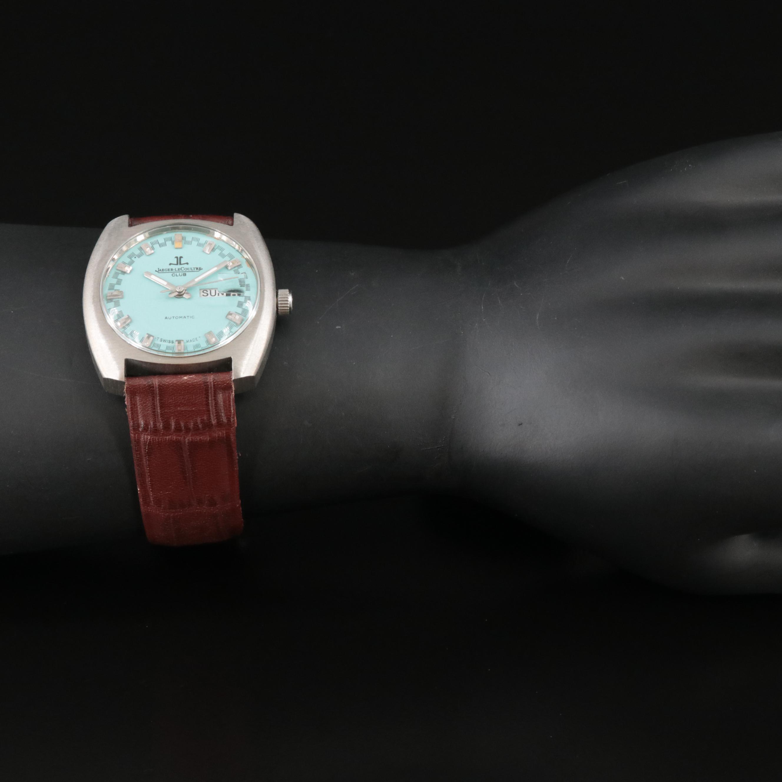 Vintage JaegerLeCoultre Club Stainless Steel DayDate Automatic Wrist