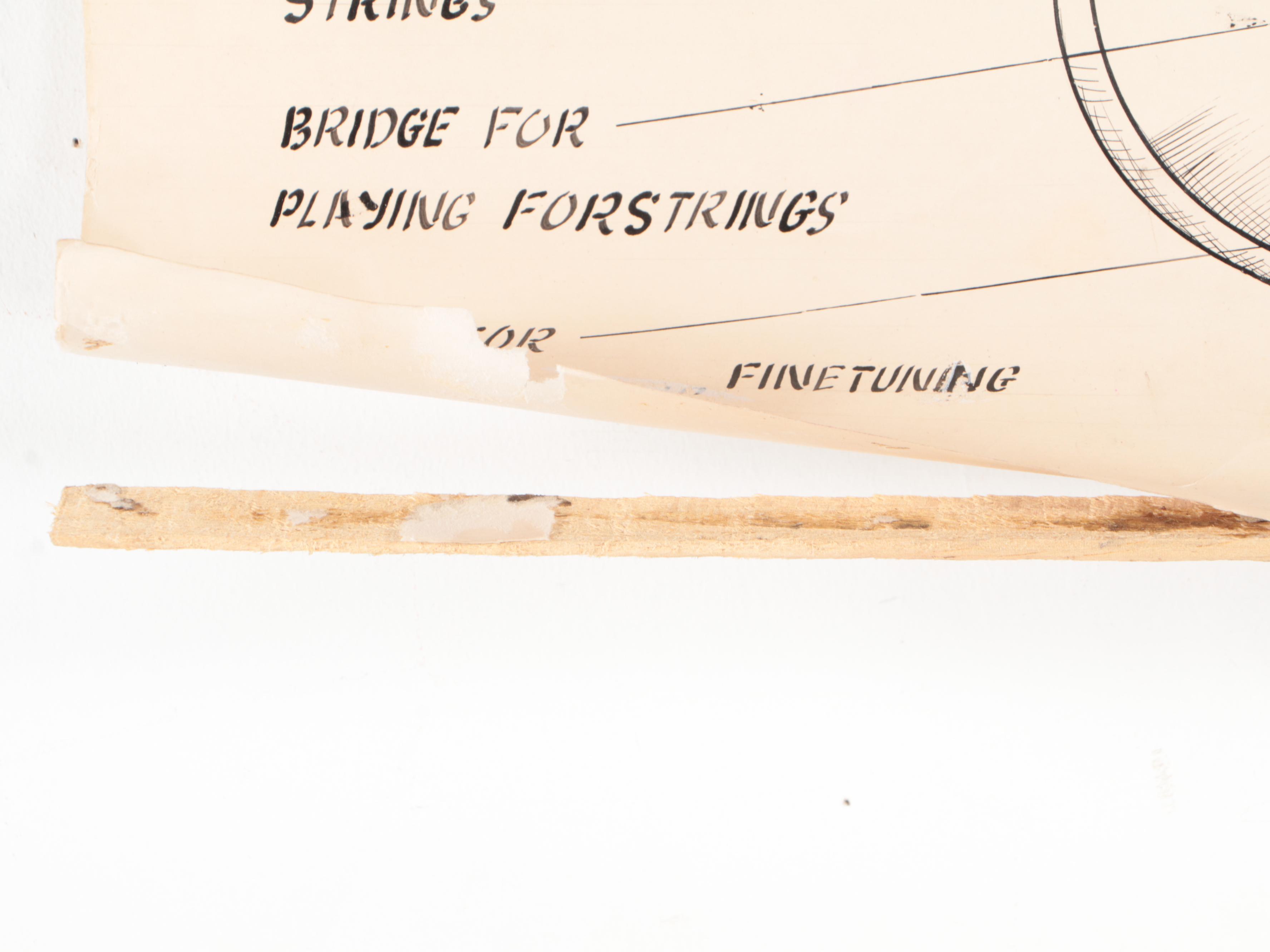 West African Kora with Sitar Illustration and Diagram