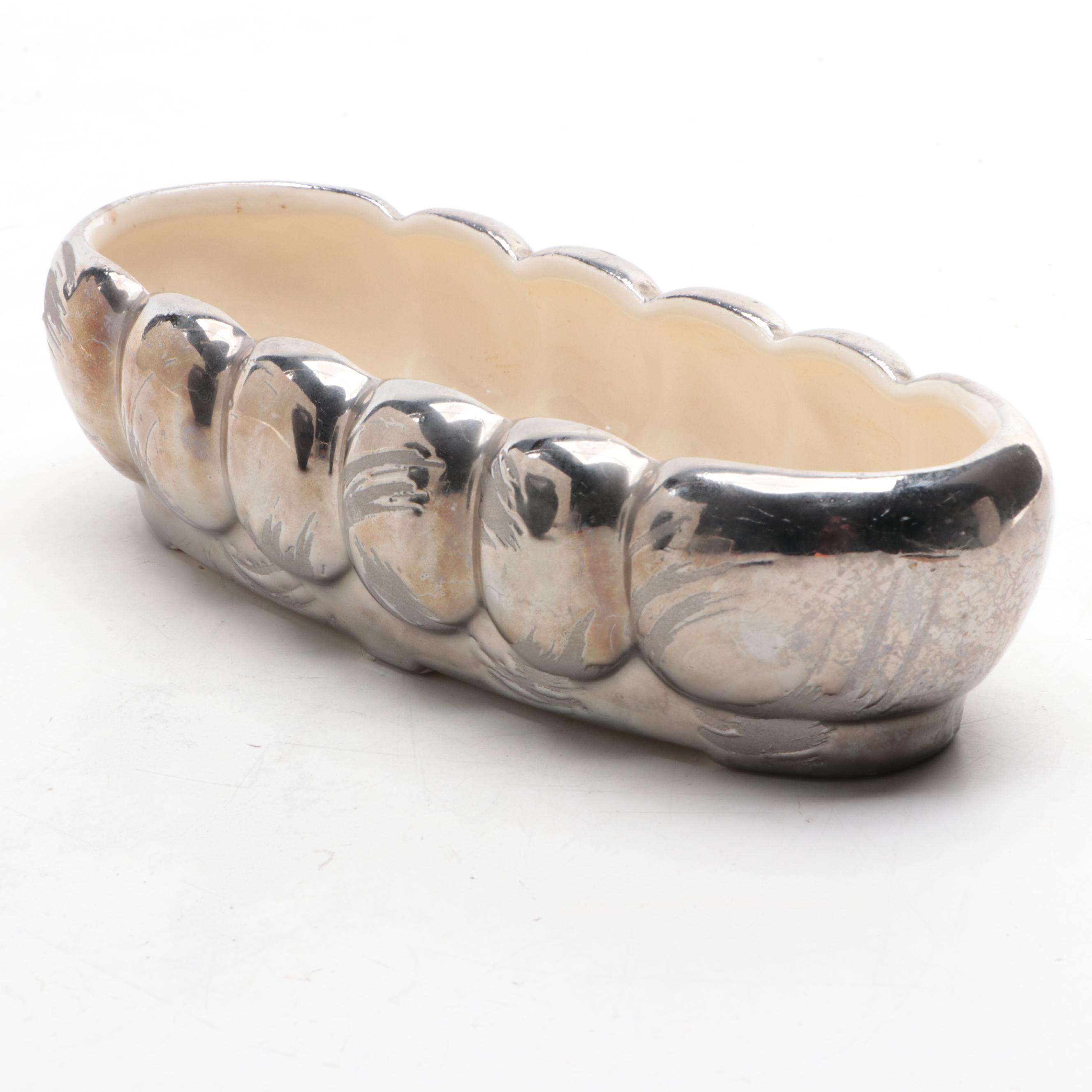 Swetye Pottery Metallic Ceramic Planter with Japanese Lidded Jar