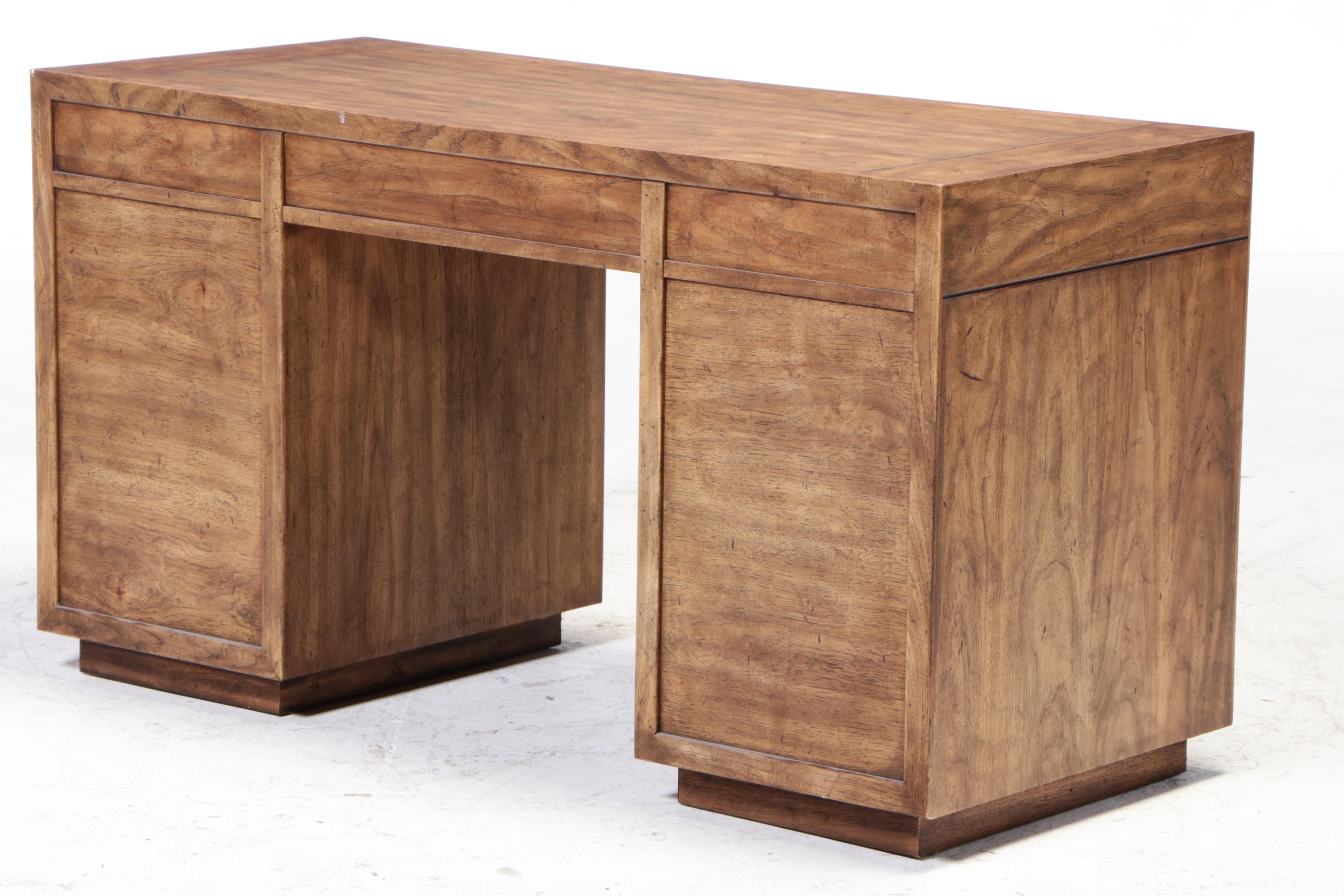 Drexel Pecan Desk with Side Chair