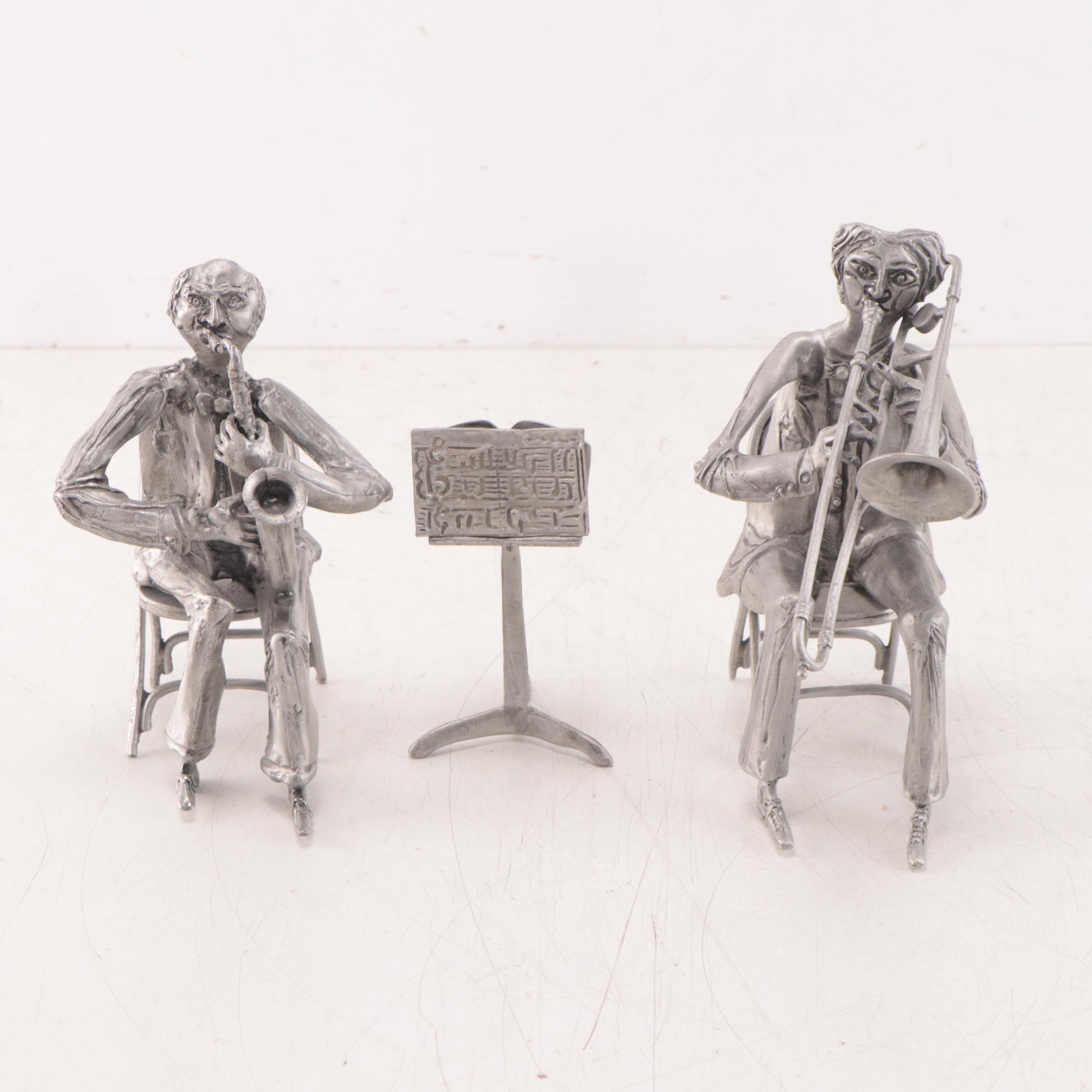 Don Drumm Cast Aluminum Sculptures of Musicians