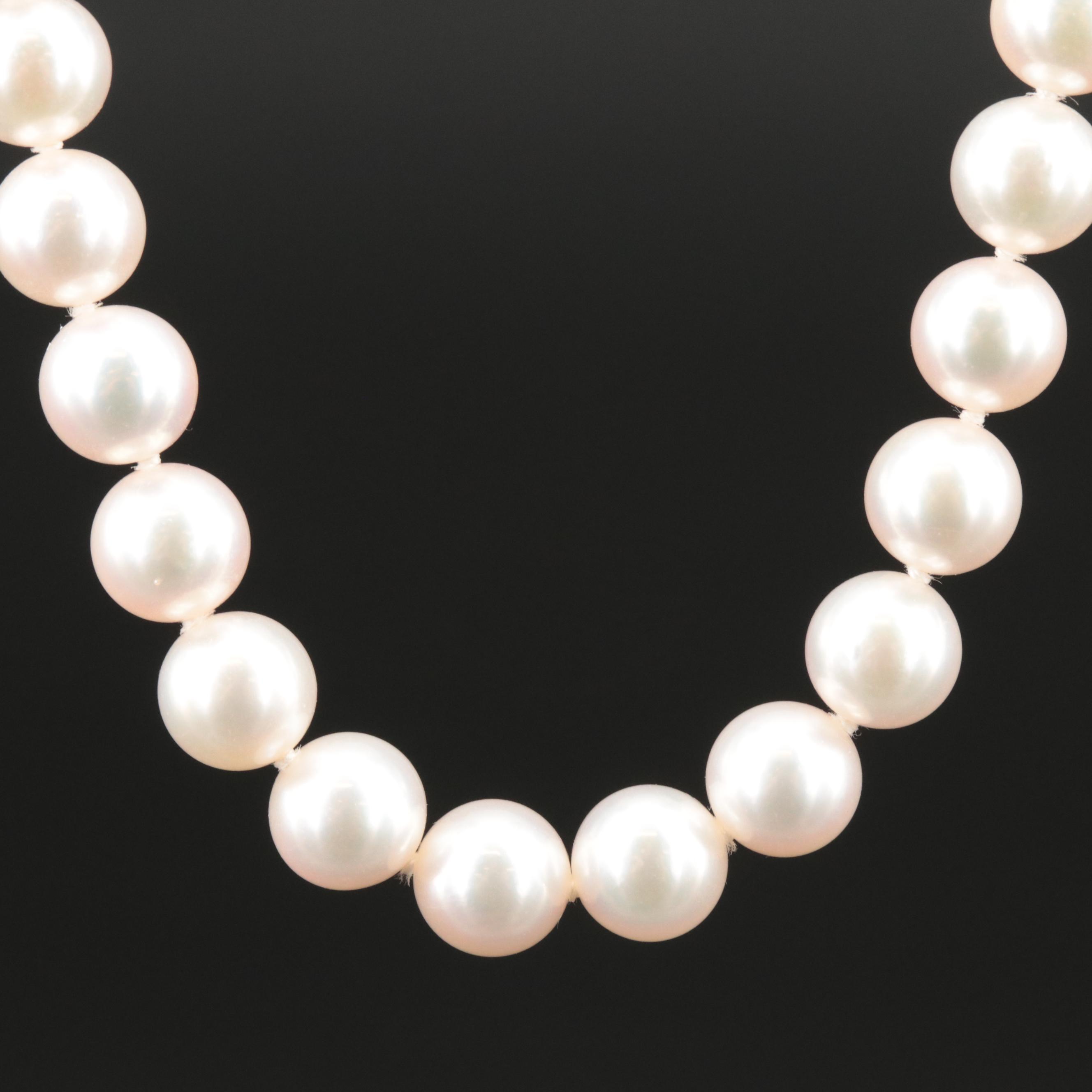 Mikimoto Pearl Necklace with 18K Clasp