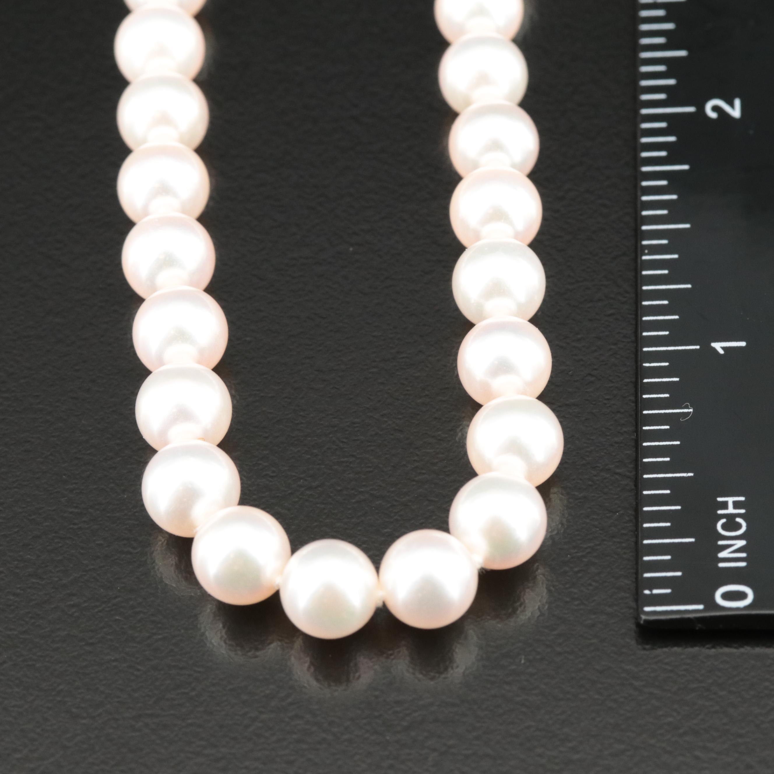 Mikimoto Pearl Necklace with 18K Clasp