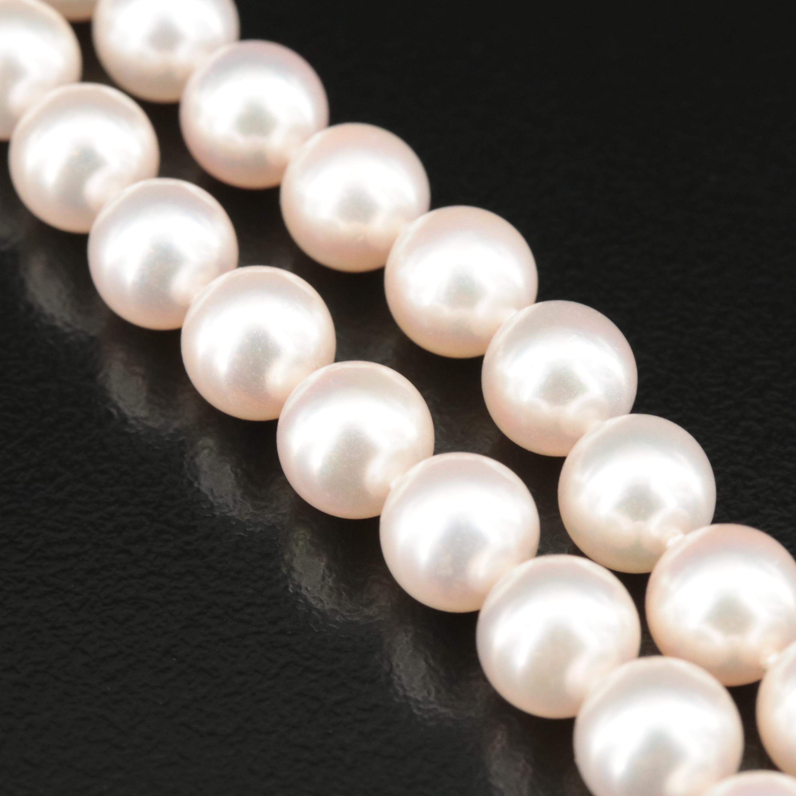 Mikimoto Pearl Necklace with 18K Clasp