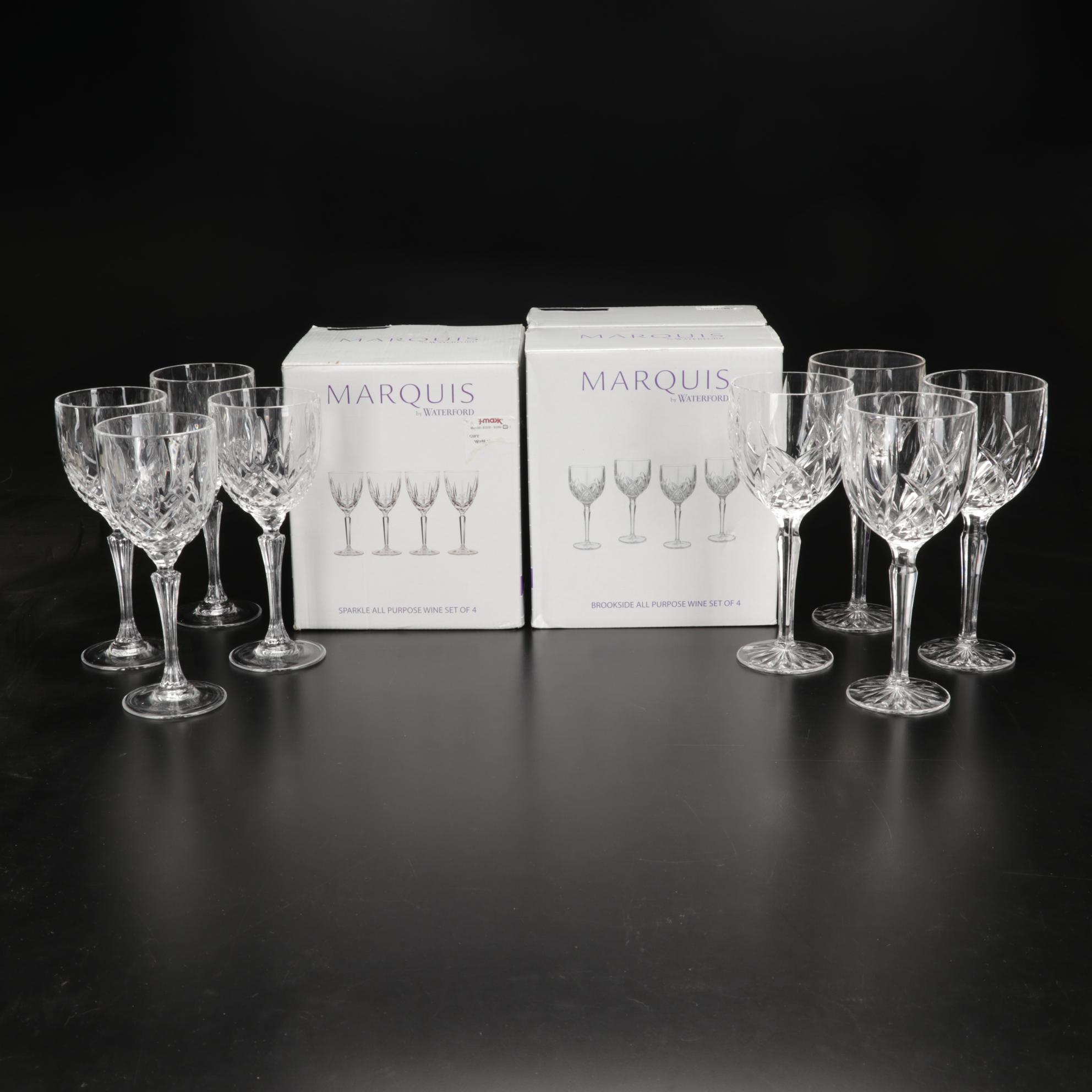 Marquis by Waterford "Brookside" and "Sparkle" Wine Glasses