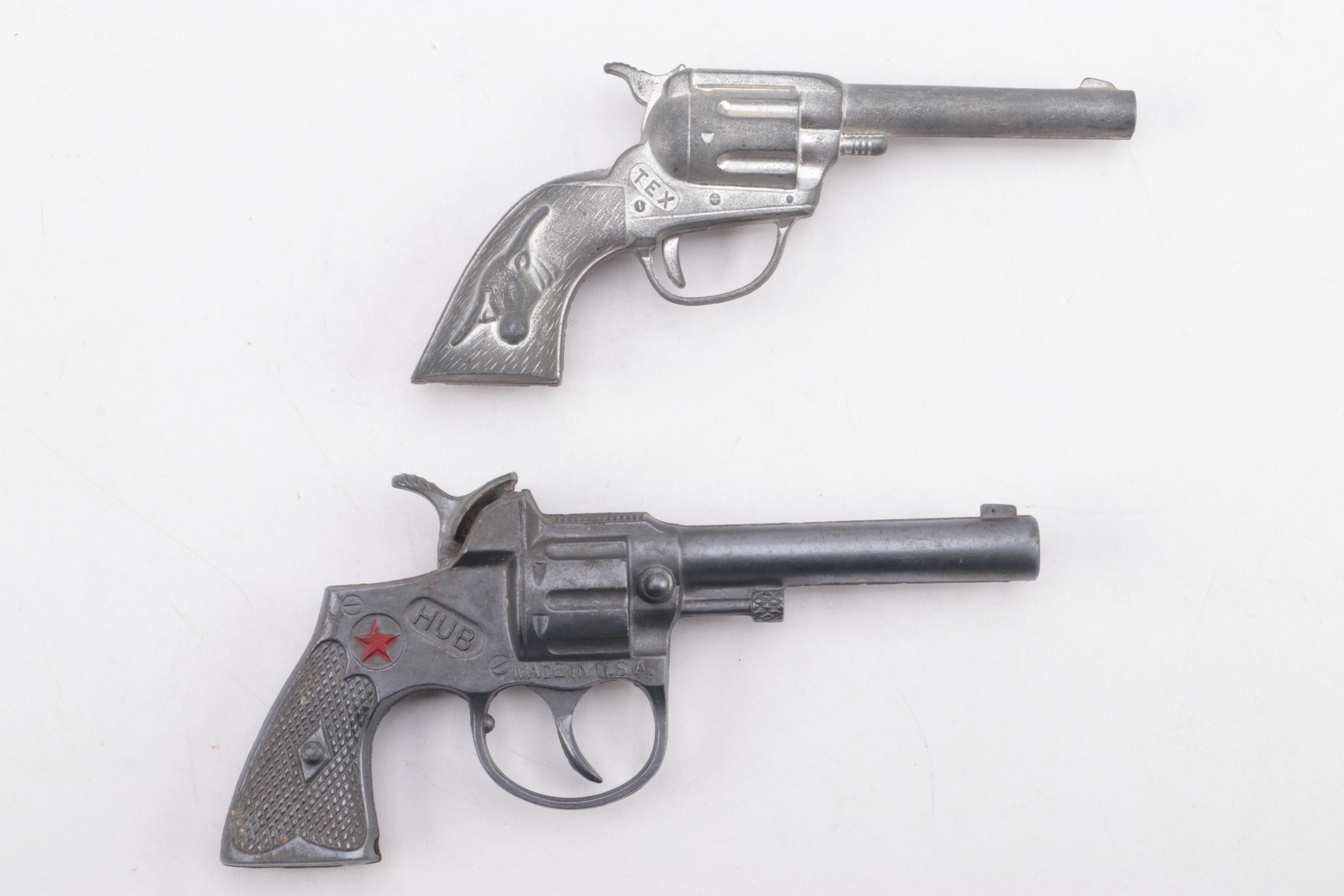 Hubley Automatic Cap Pistol with Other Hubley Cap Guns