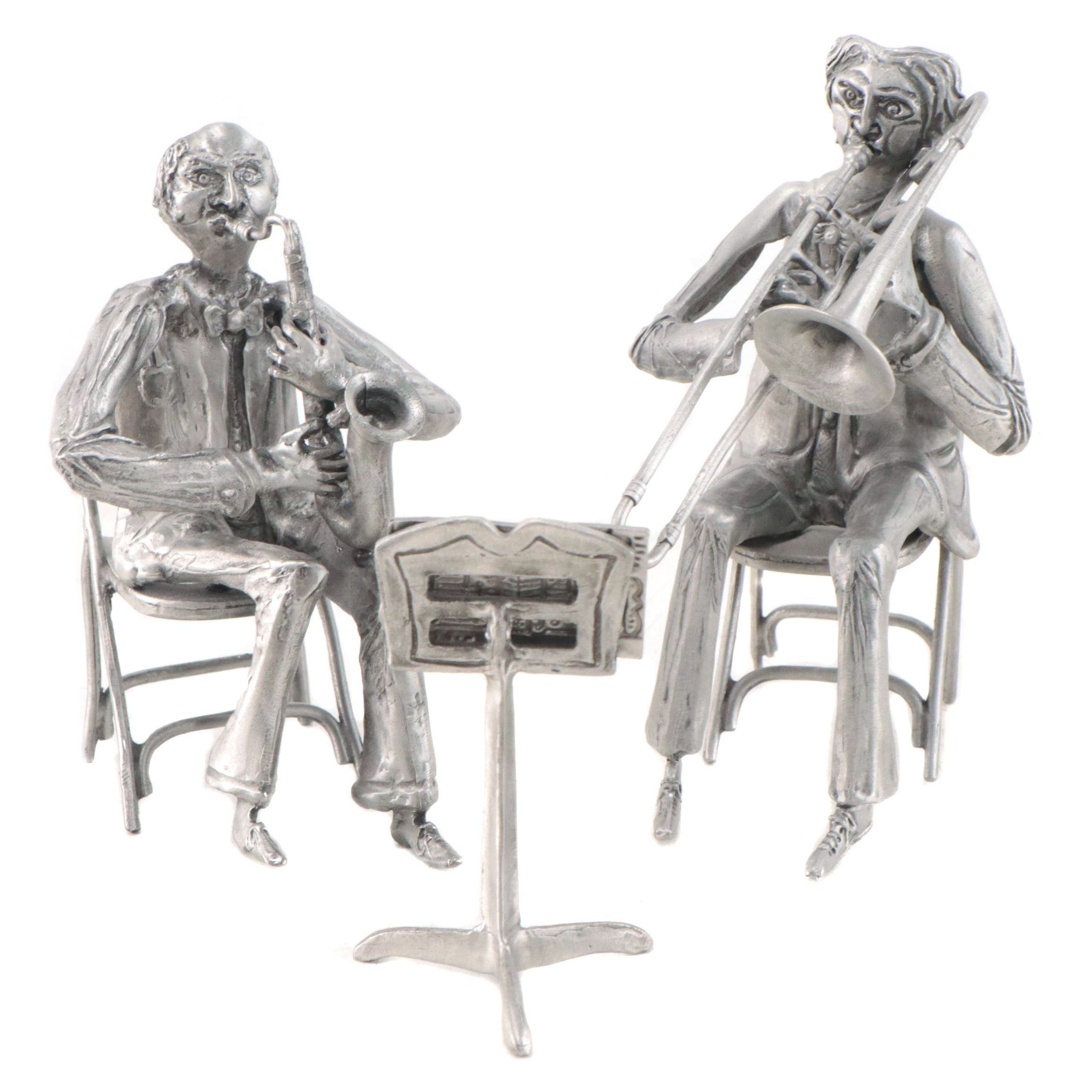 Don Drumm Cast Aluminum Sculptures of Musicians