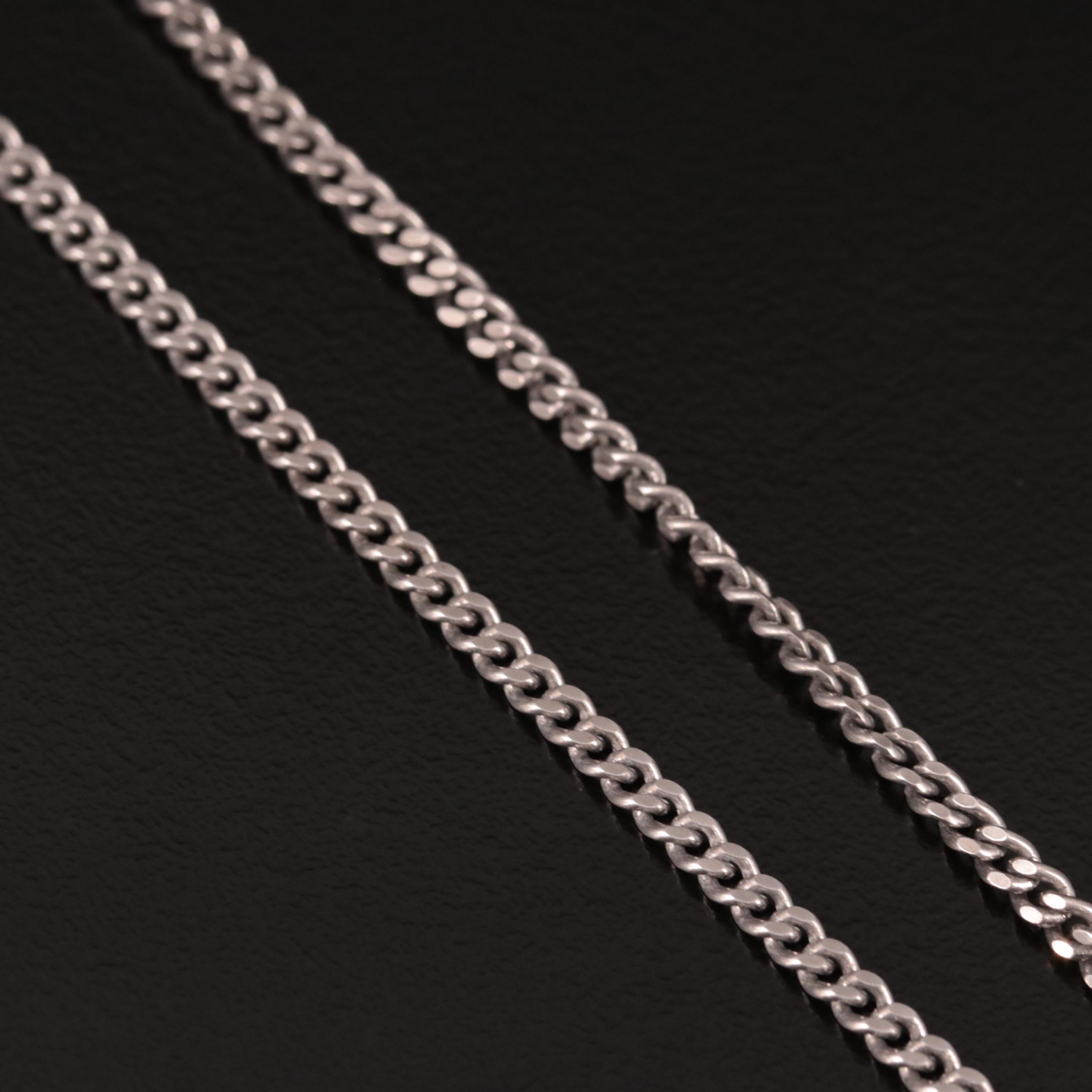 Gucci Sterling Ghost Pendant Necklace